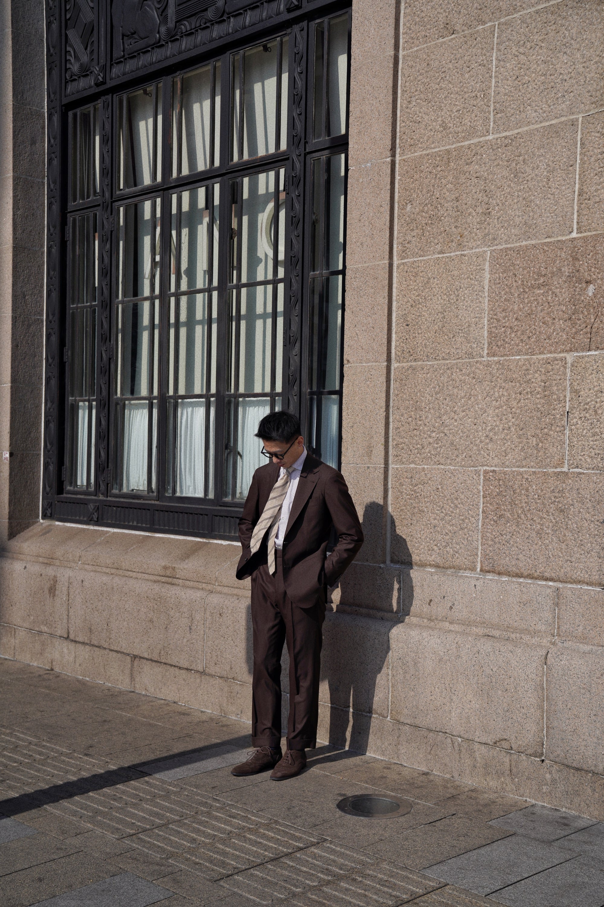 Chocolate Cashmere Wool Suit #290