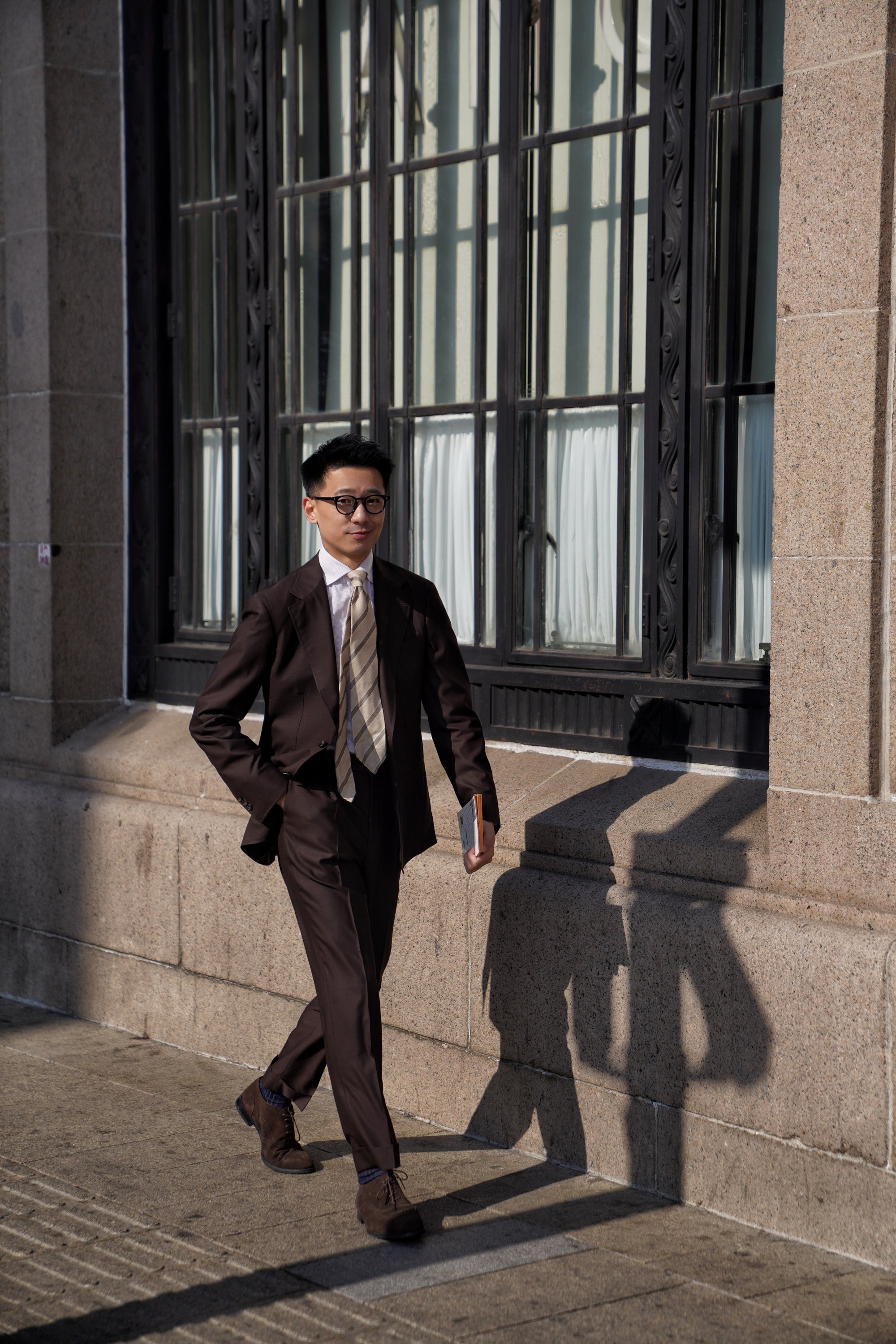 Chocolate Cashmere Wool Suit #290