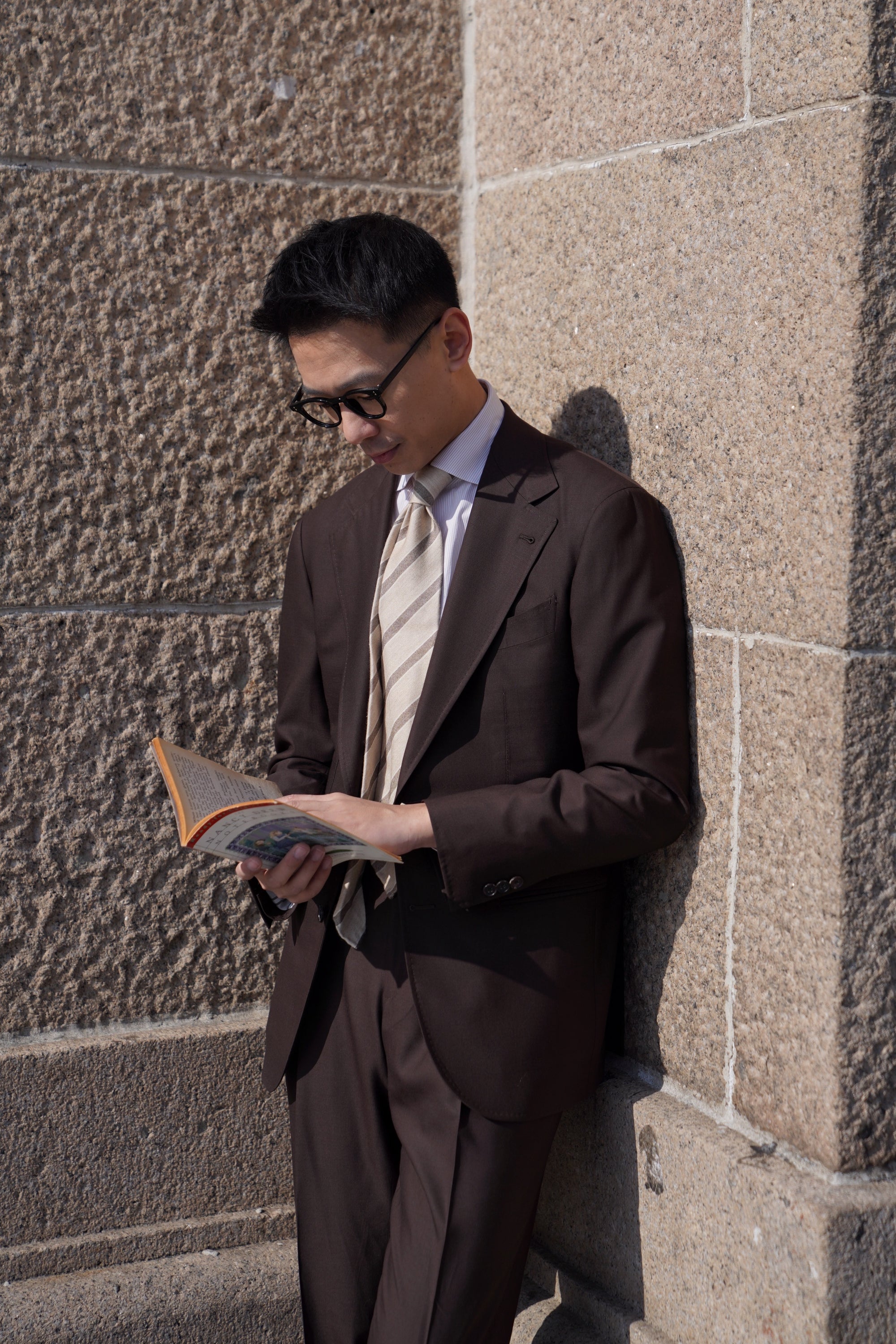 Chocolate Cashmere Wool Suit #290
