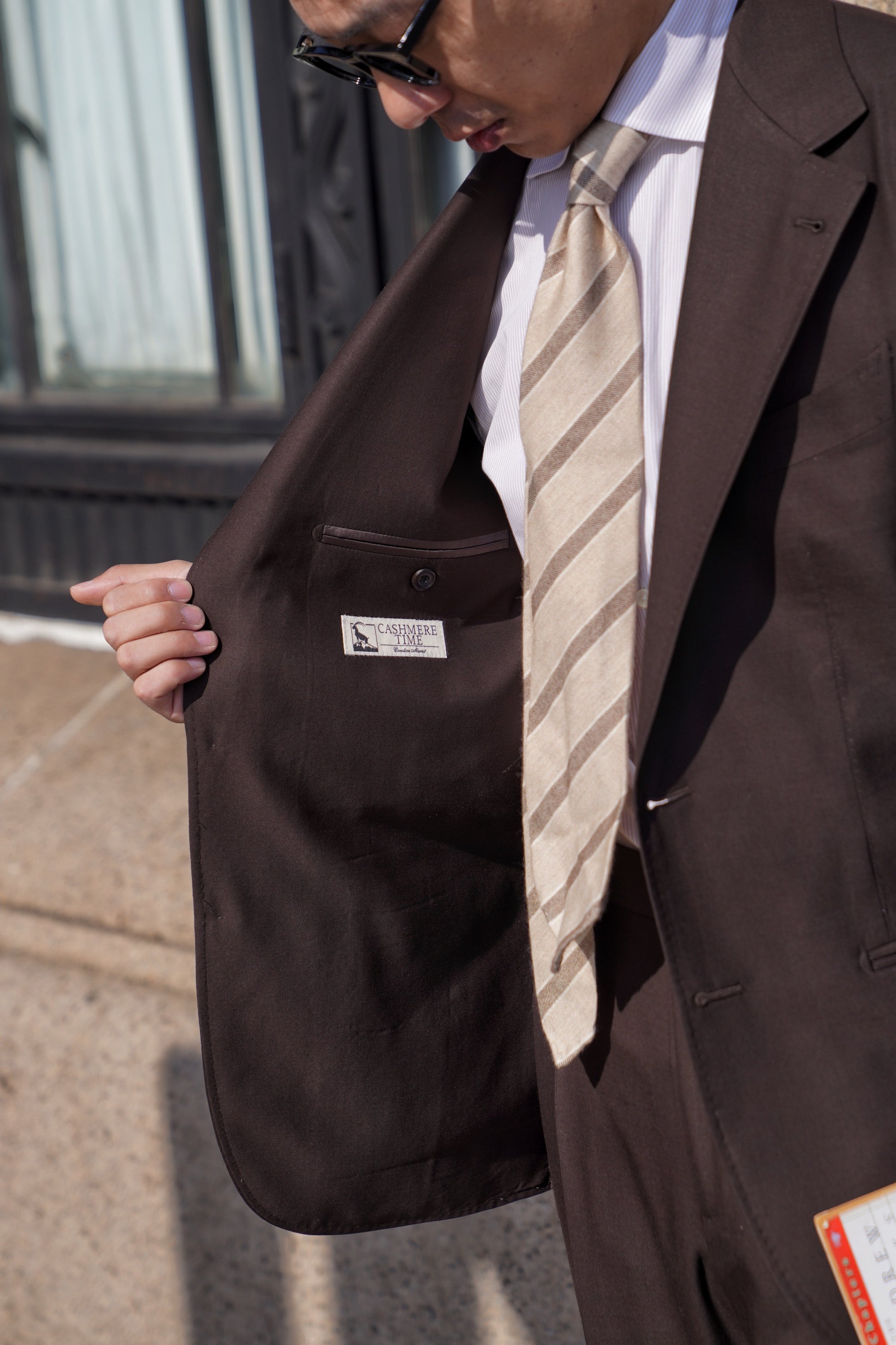 Chocolate Cashmere Wool Suit #290