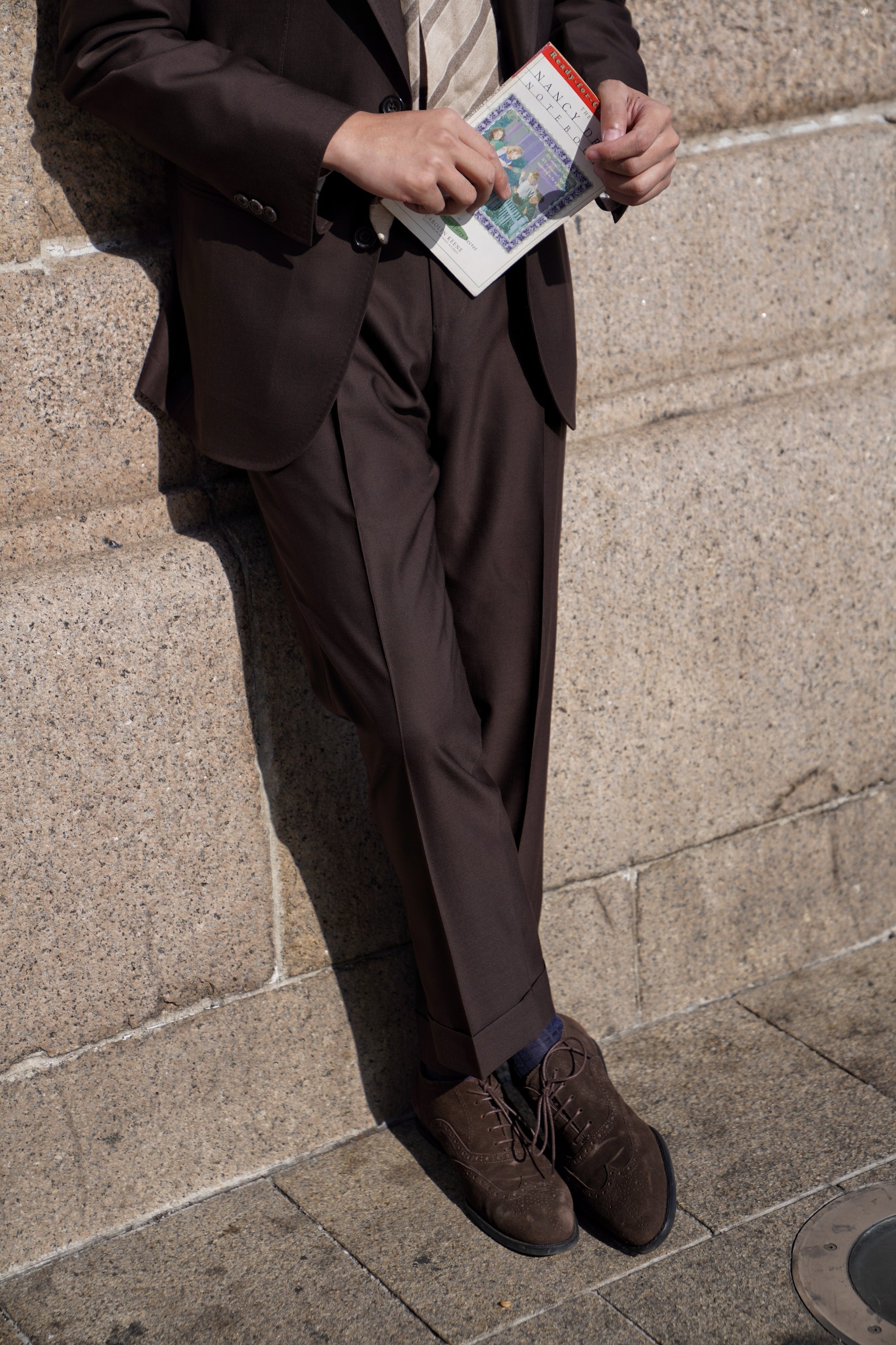 Chocolate Cashmere Wool Suit #290