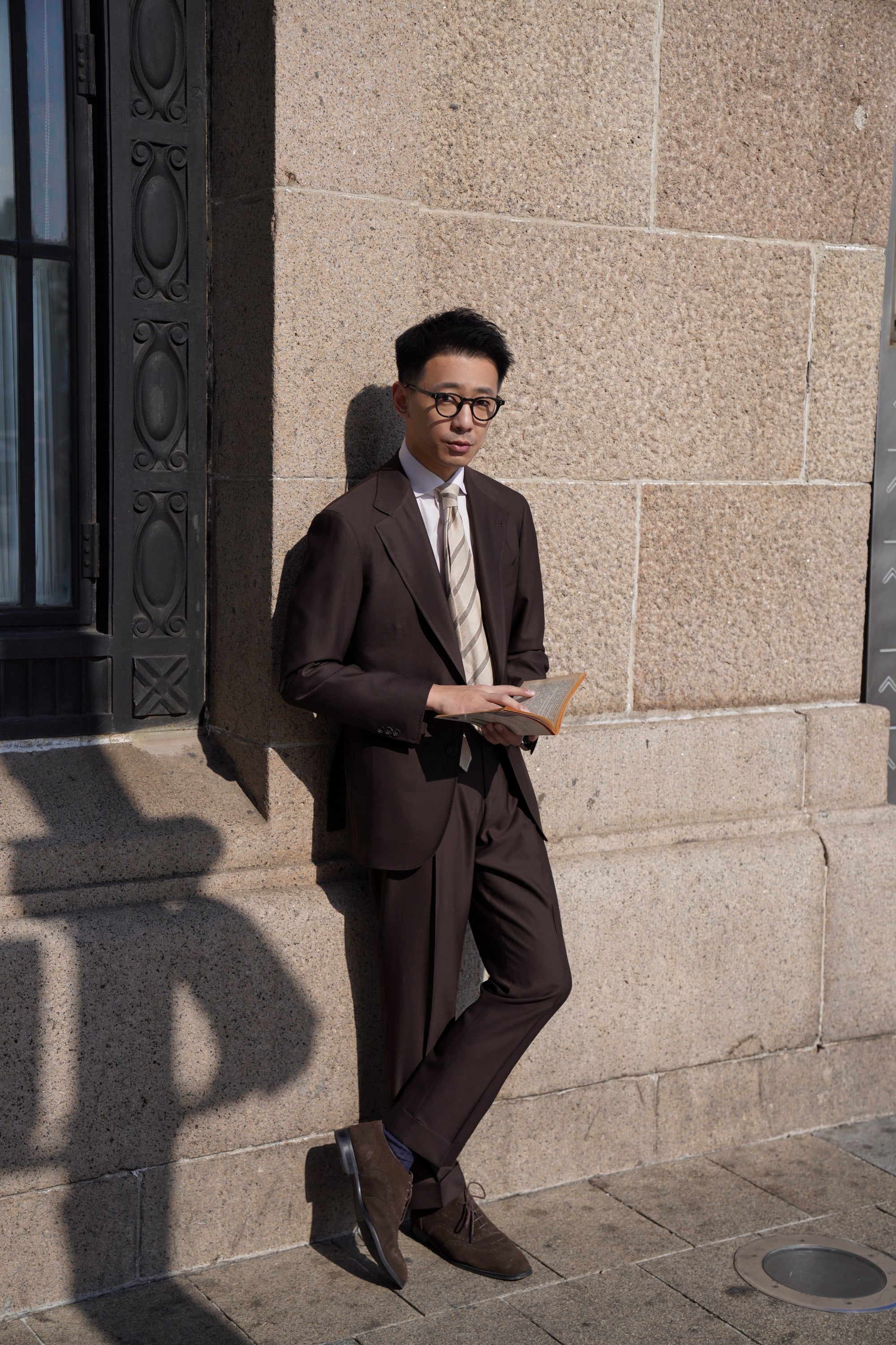 Chocolate Cashmere Wool Suit #290