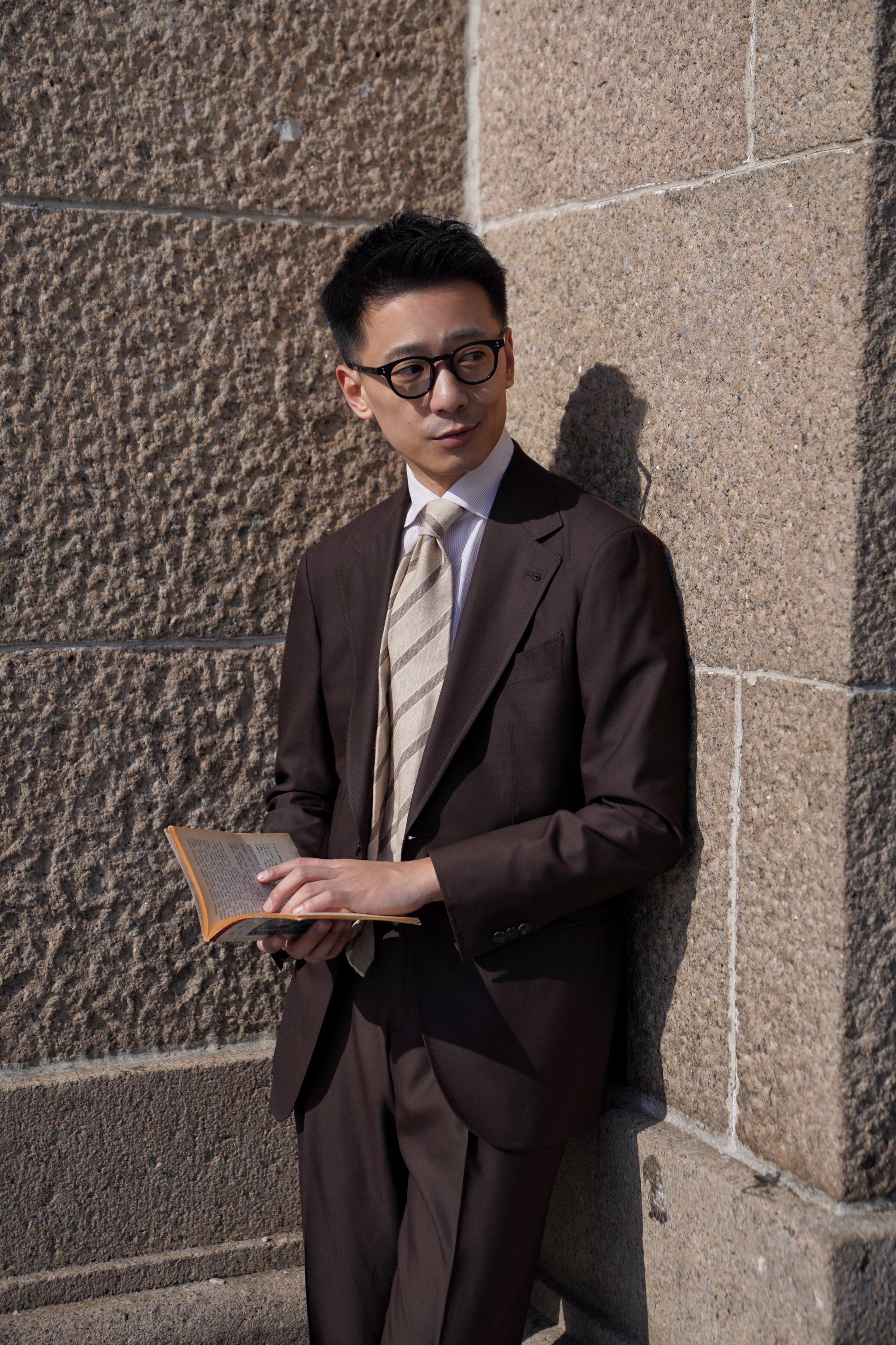 Chocolate Cashmere Wool Suit #290