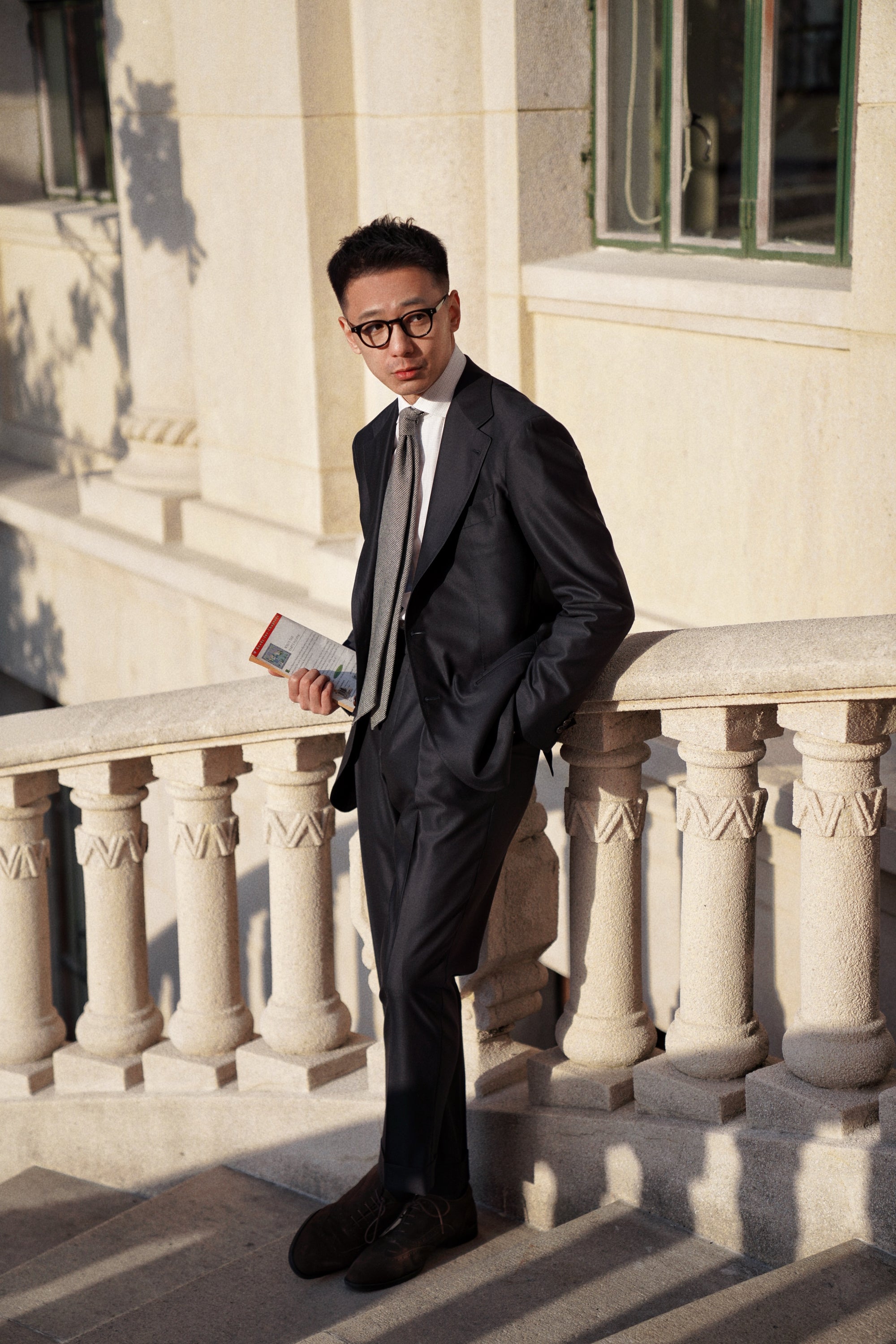 Dark Navy Cashmere Wool Suit #289