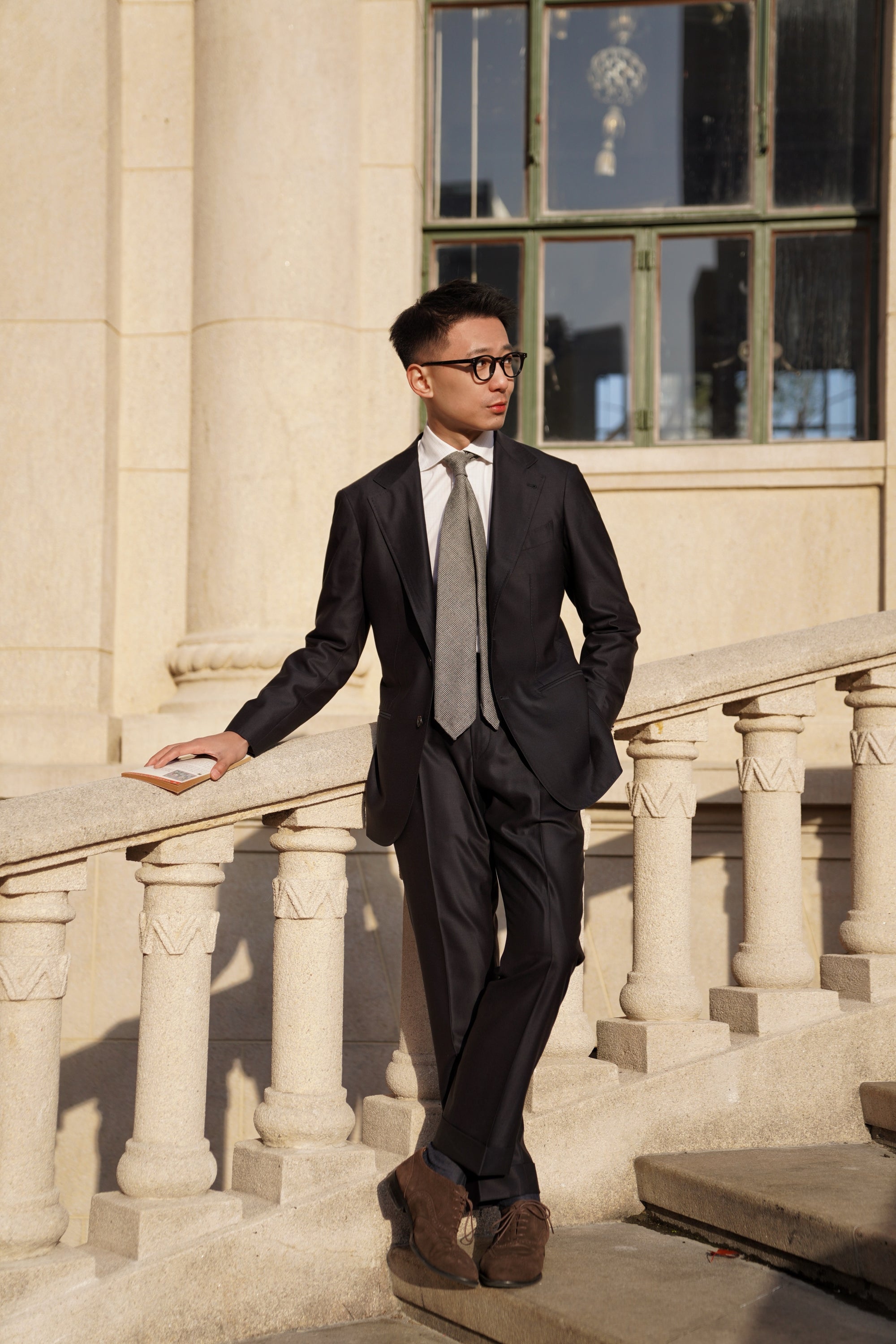 Dark Navy Cashmere Wool Suit #289