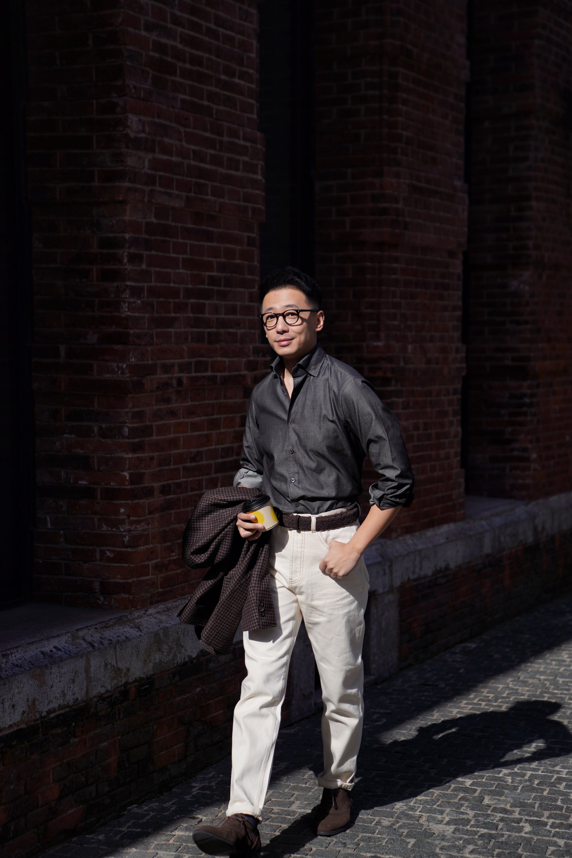 MTO Hand-stitched Black Denim Shirt #18