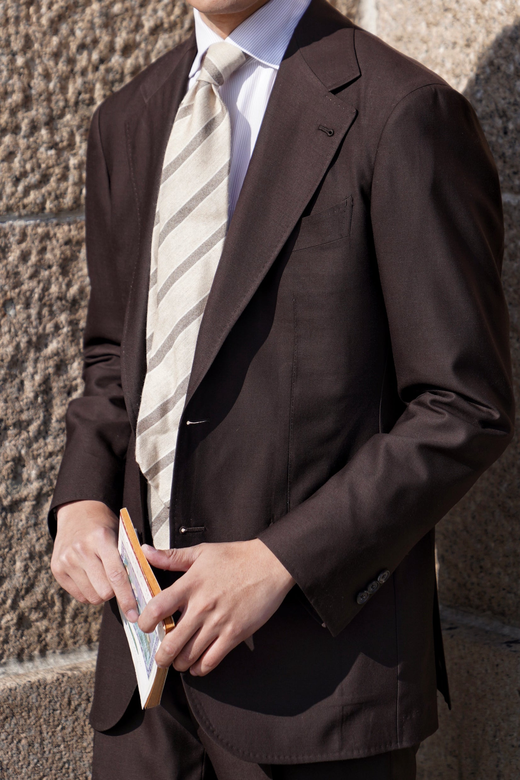 MTO Light Khaki Stripe Shirt