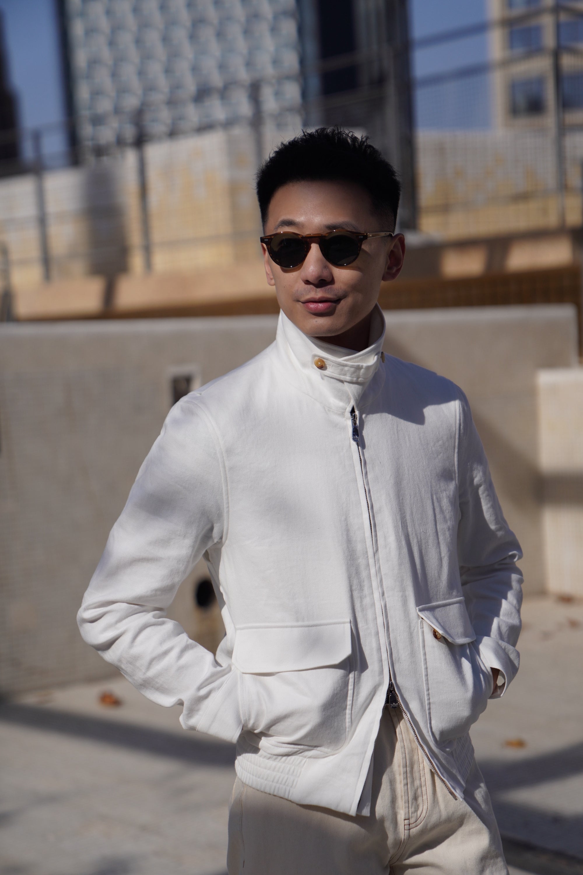 Beige Cotton Linen A2 Jacket