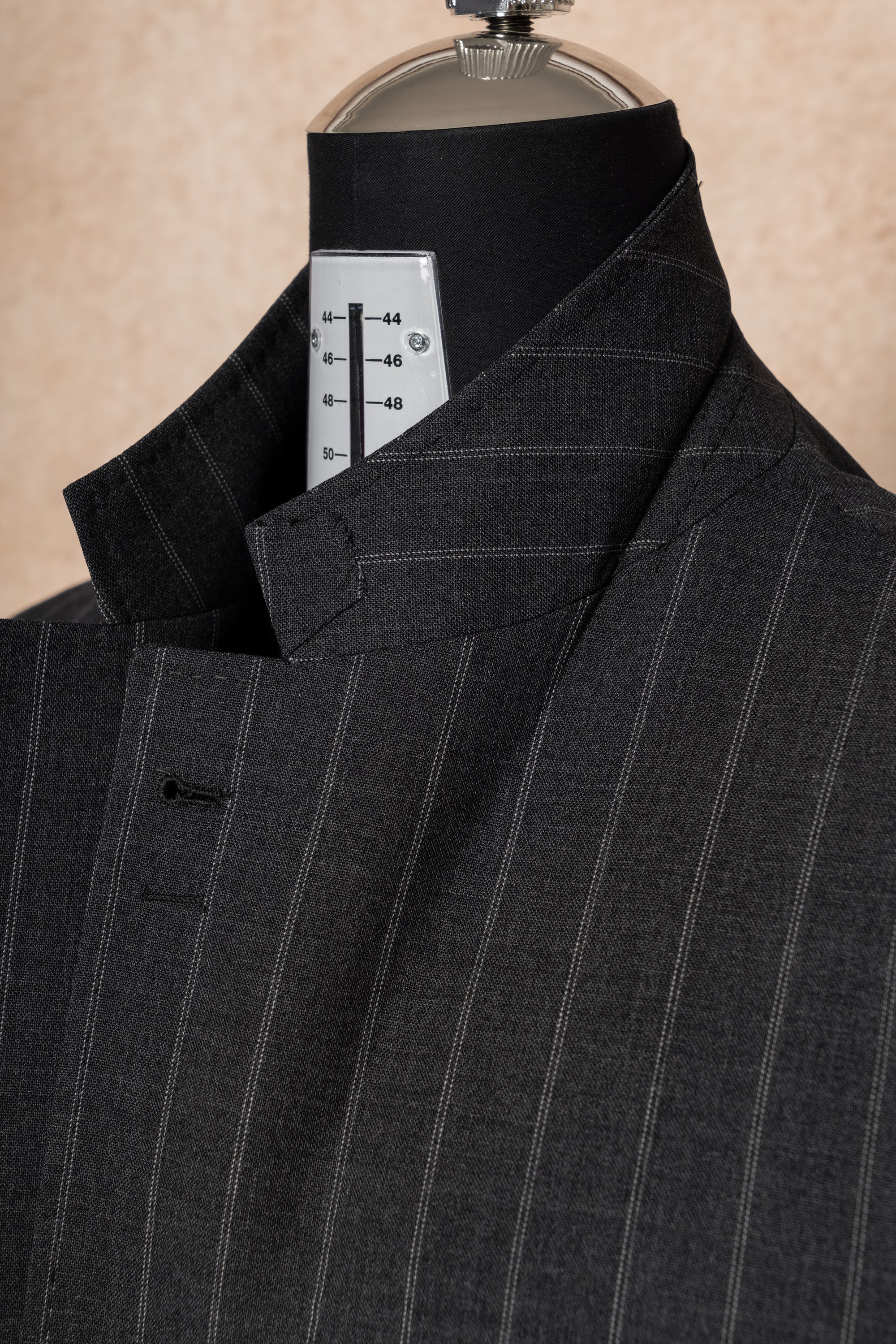 MTO Grey Twin Pinstripe Suit #322