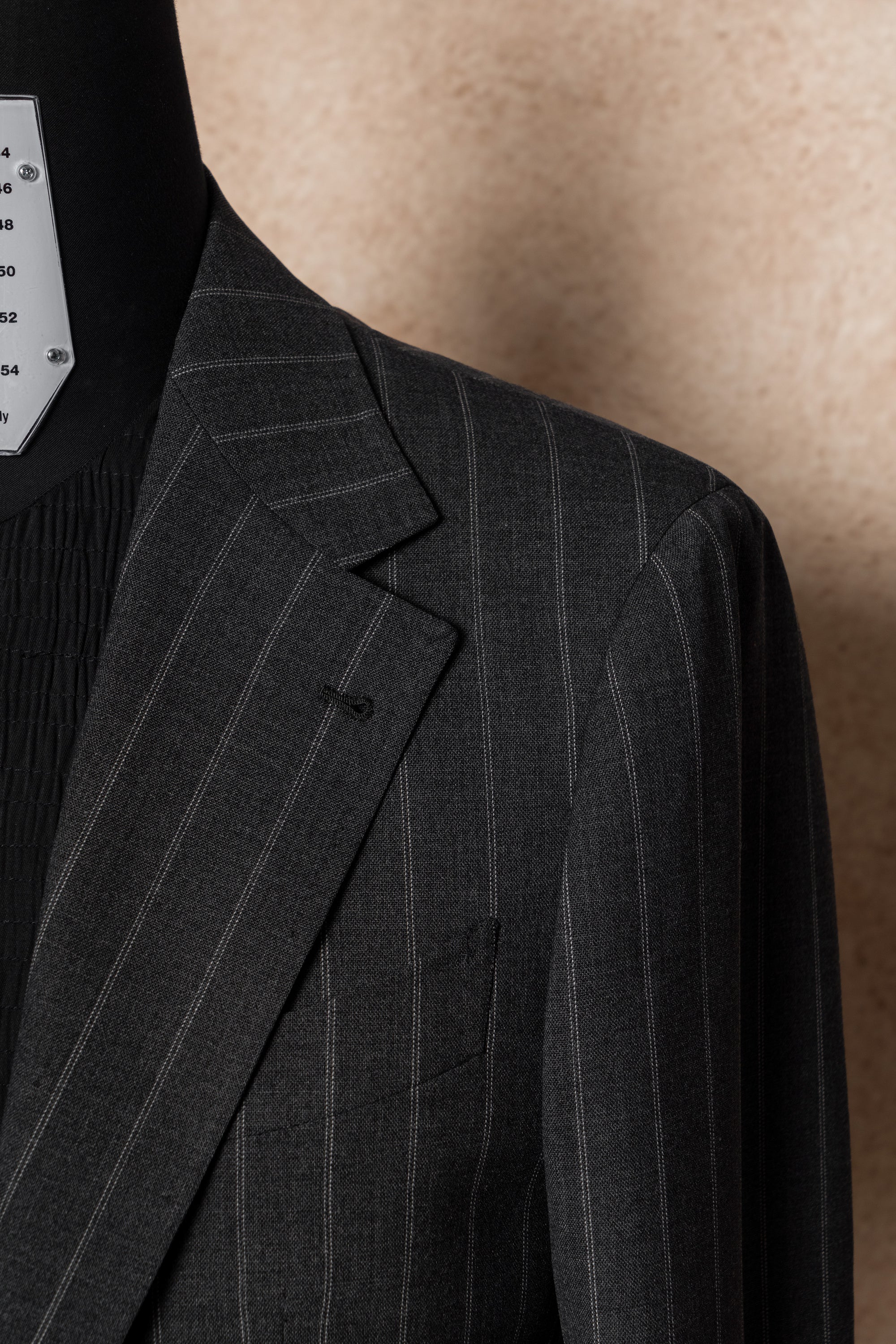 MTO Grey Twin Pinstripe Suit #322