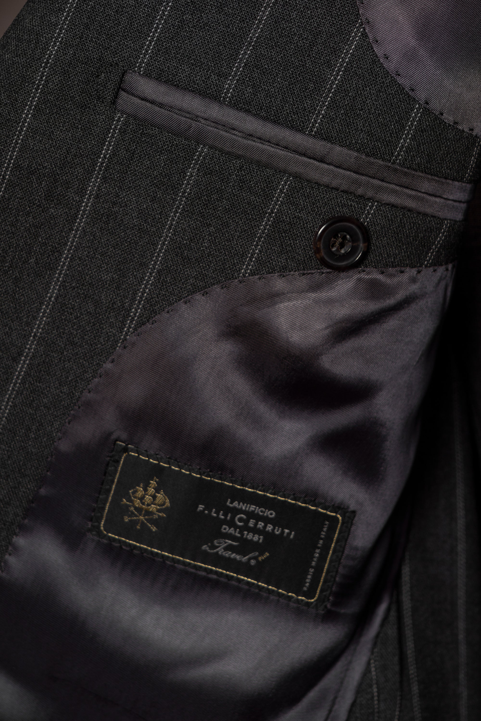 MTO Grey Twin Pinstripe Suit #322