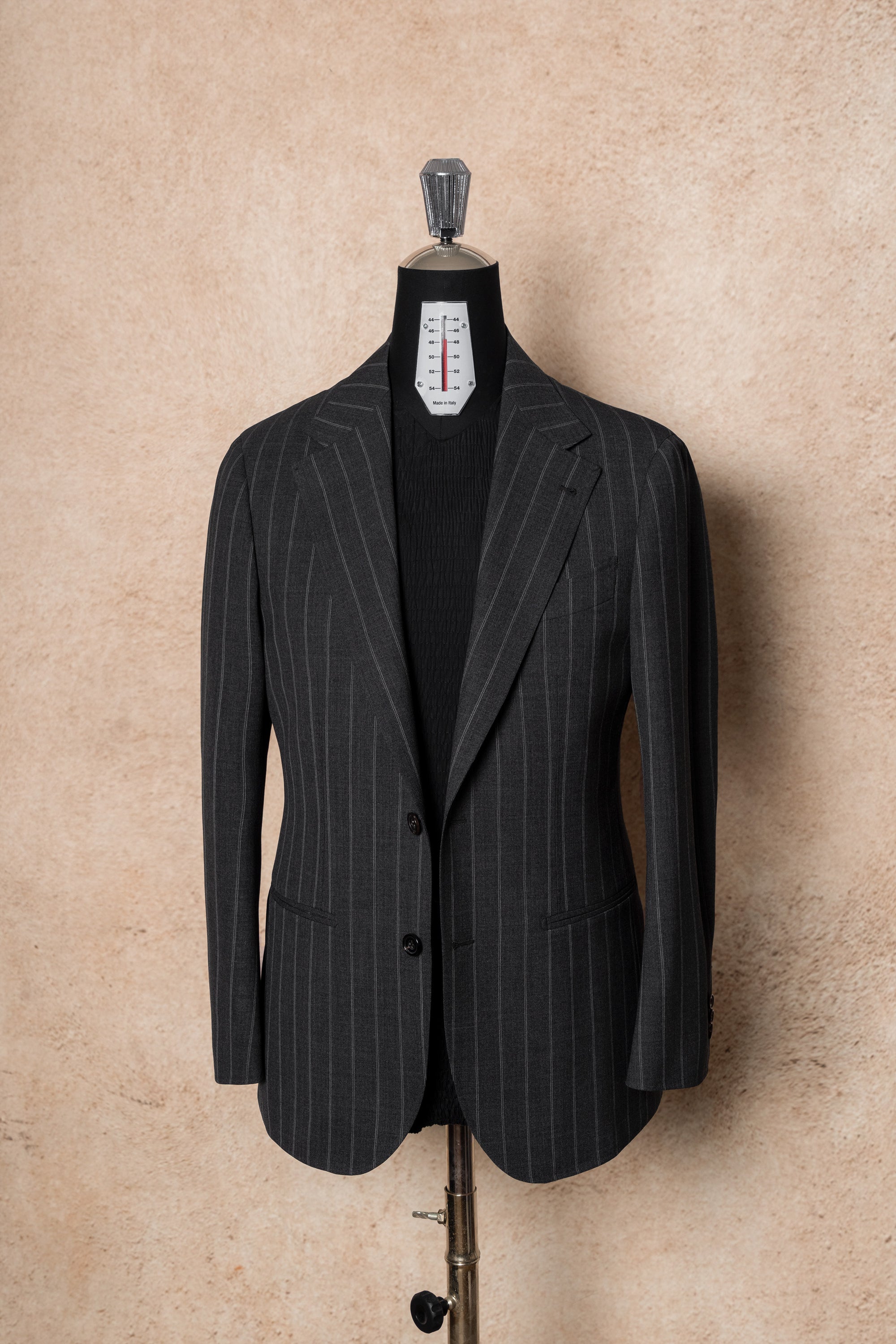 MTO Grey Twin Pinstripe Suit #322