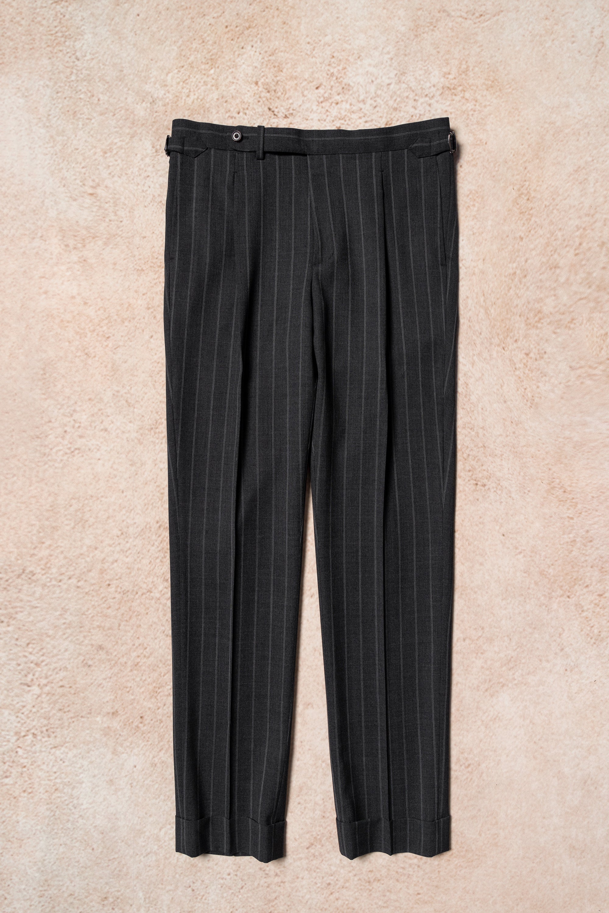 MTO Grey Twin Pinstripe Suit #322