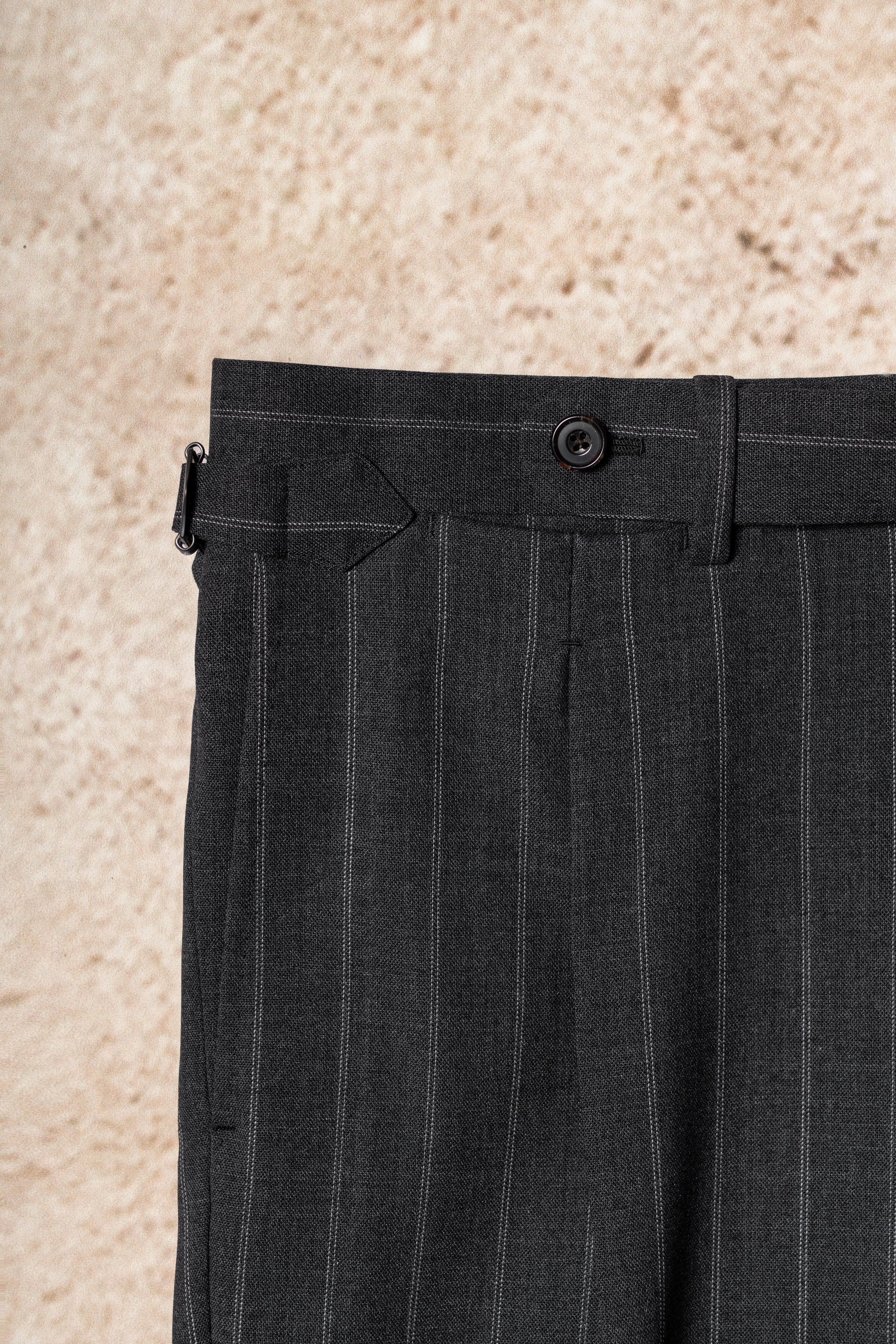 MTO Grey Twin Pinstripe Suit #322