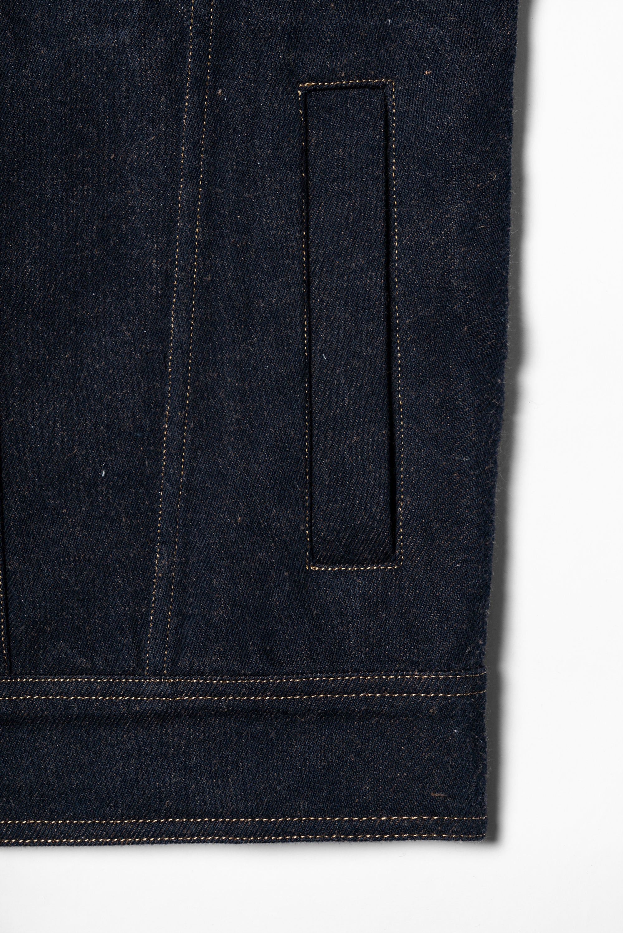 Denim Cotton Linen Blouson Jacket
