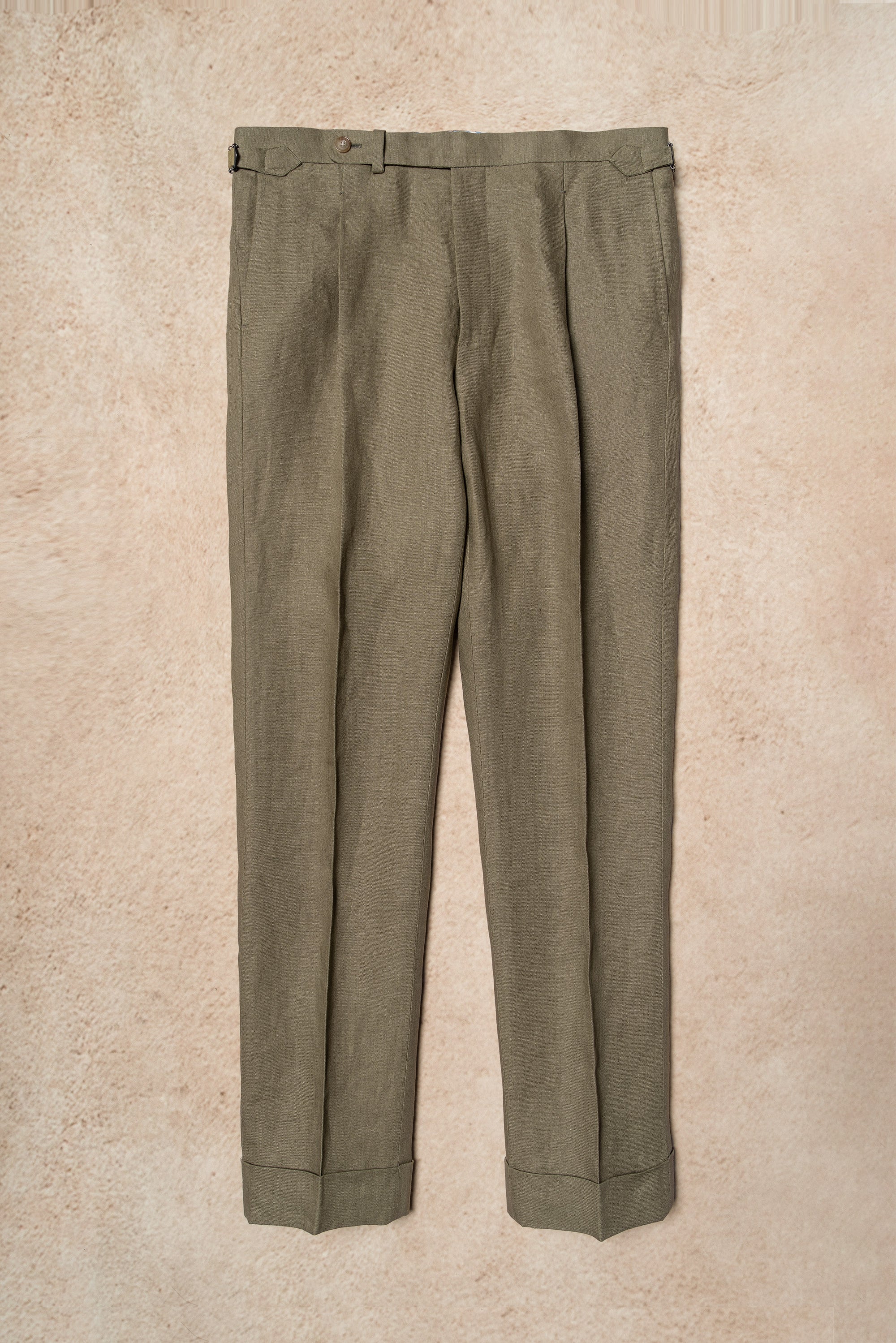 MTO Olive Irish Linen Suit #324
