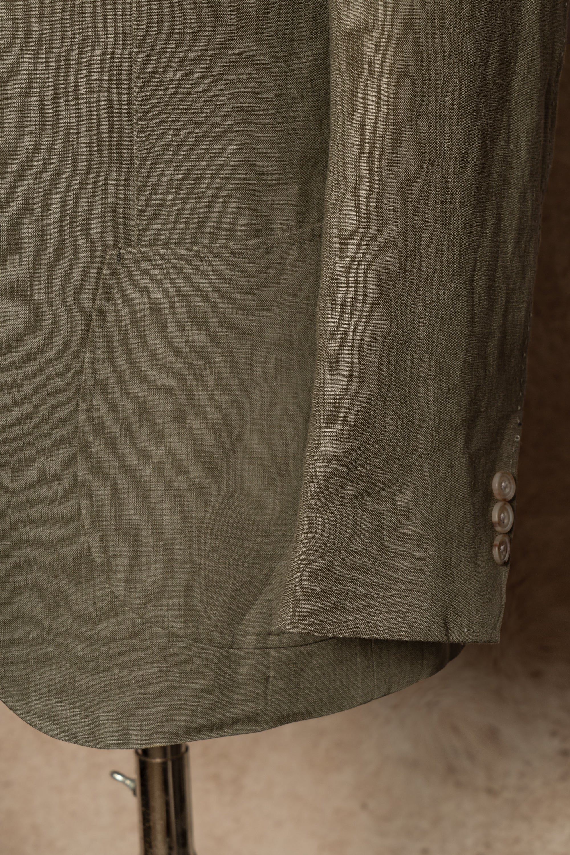 MTO Olive Irish Linen Suit #324
