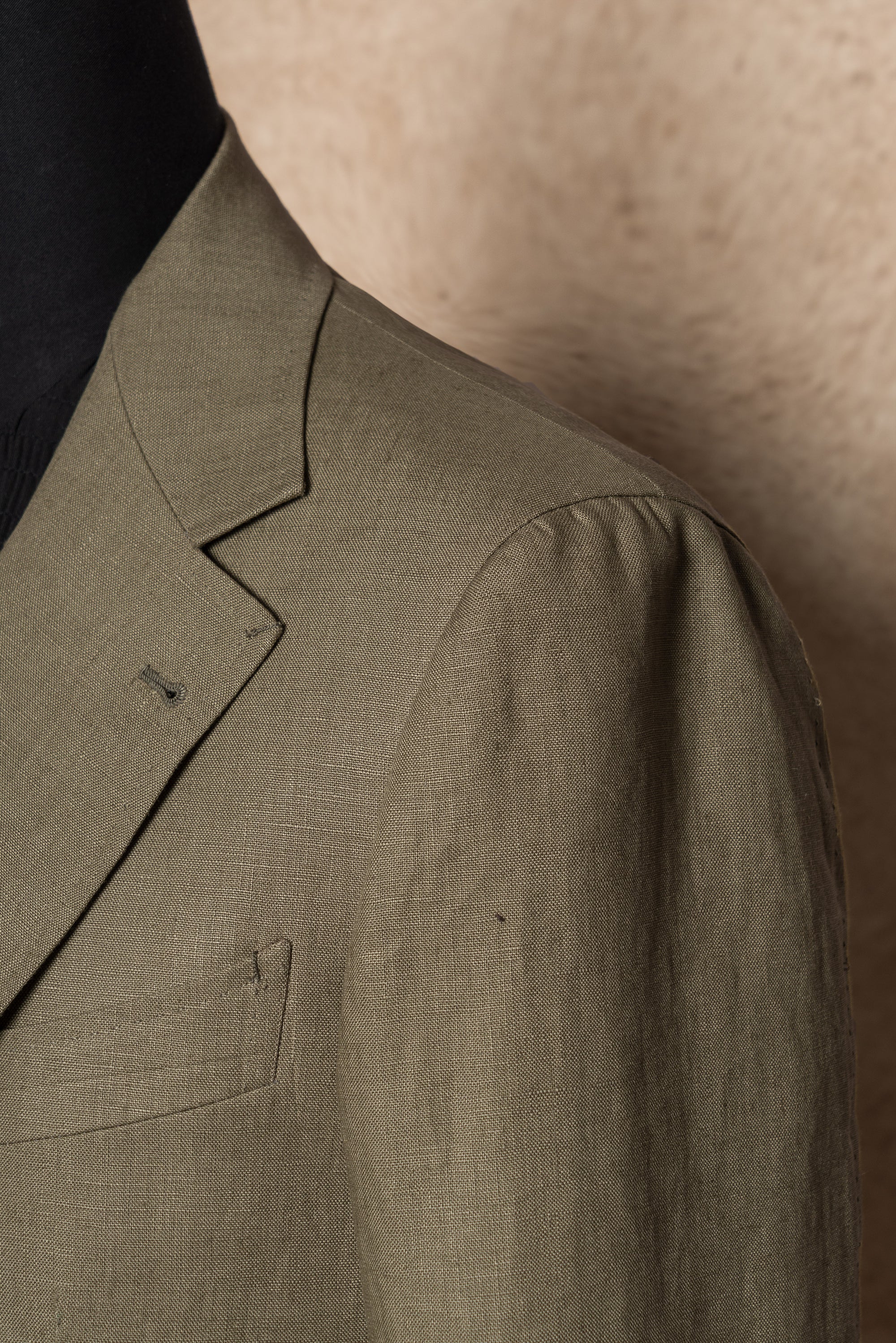 MTO Olive Irish Linen Suit #324