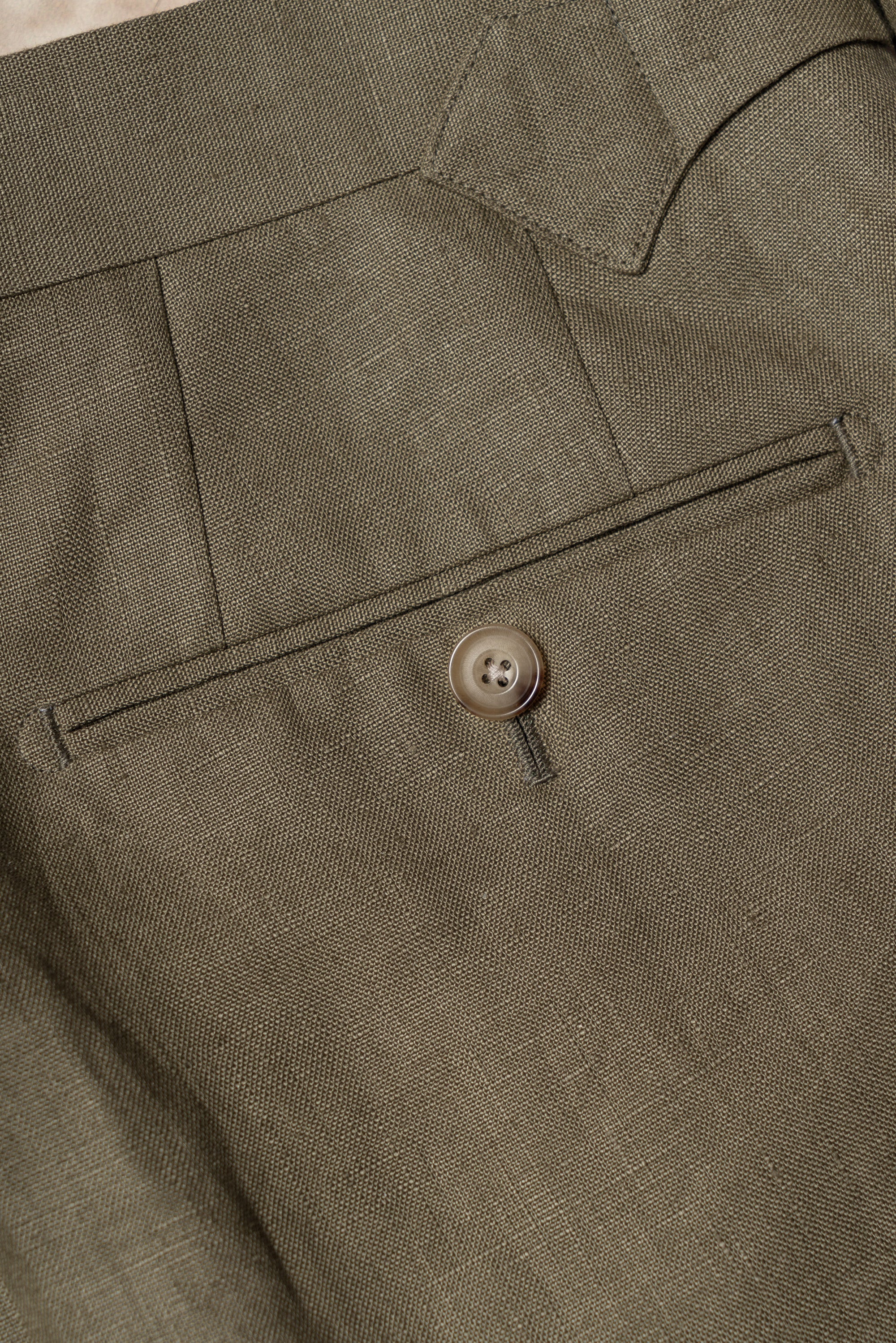 MTO Olive Irish Linen Suit #324
