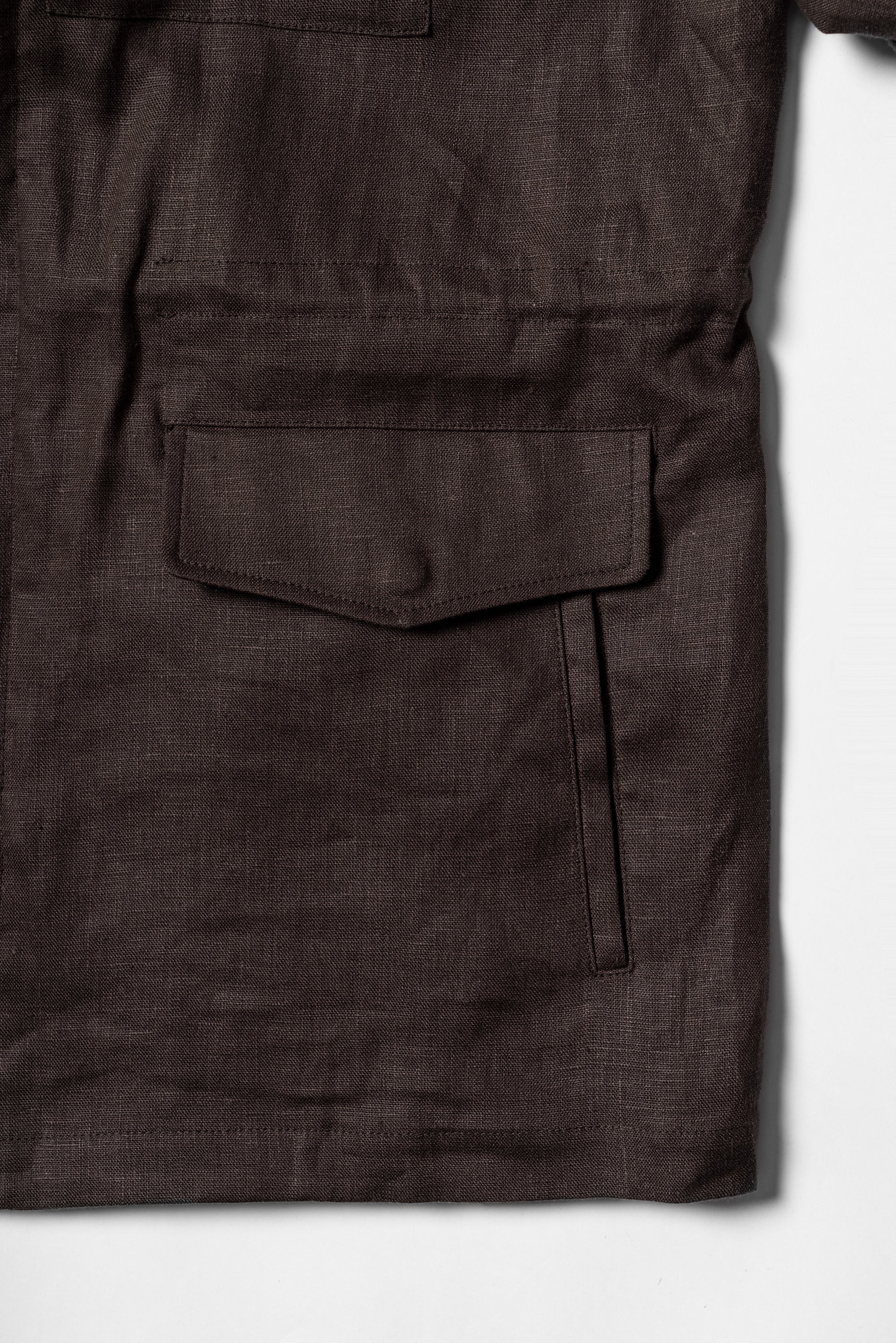 Brown Linen M65 Jacket