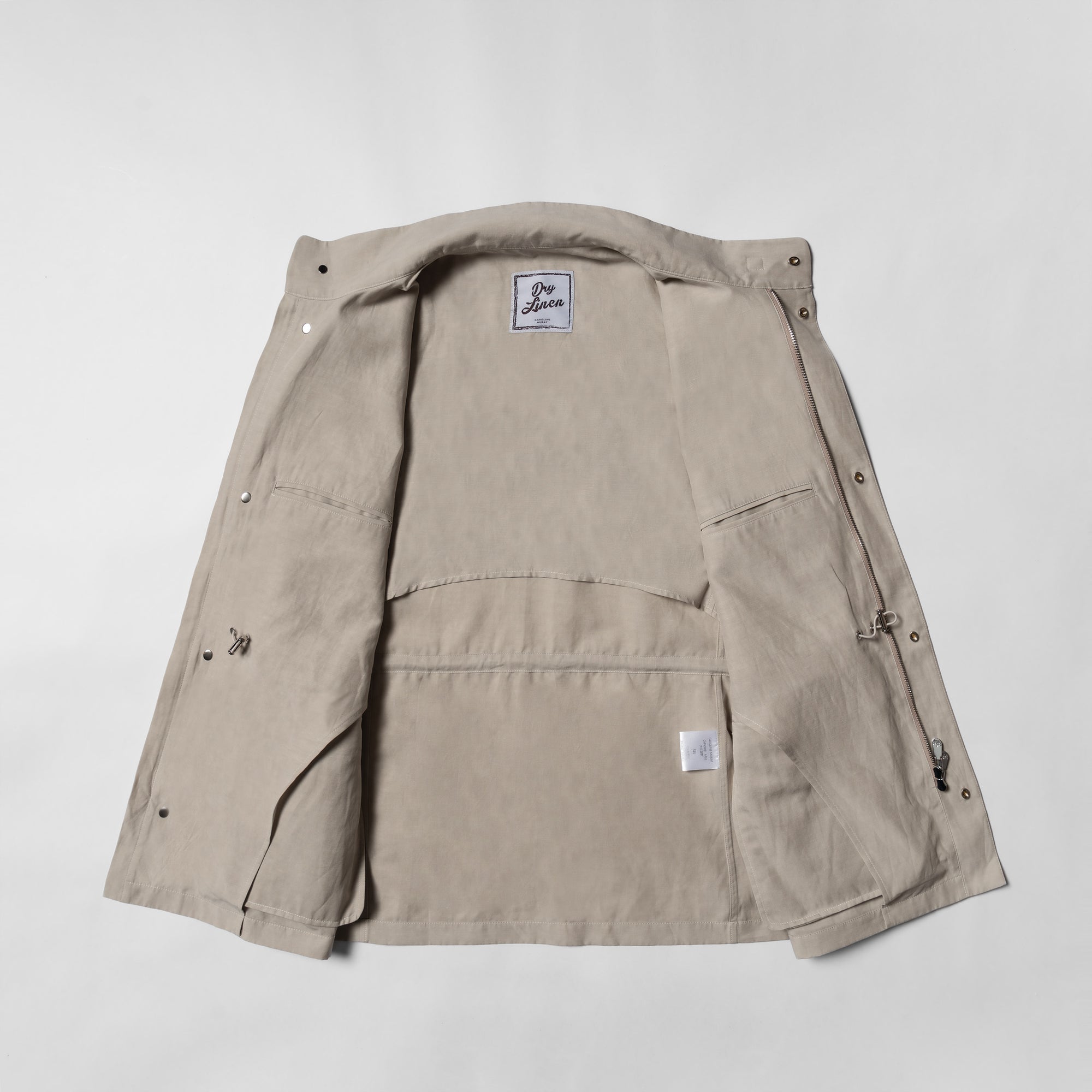 Light Khaki Tencel Linen Cotton M65 Jacket