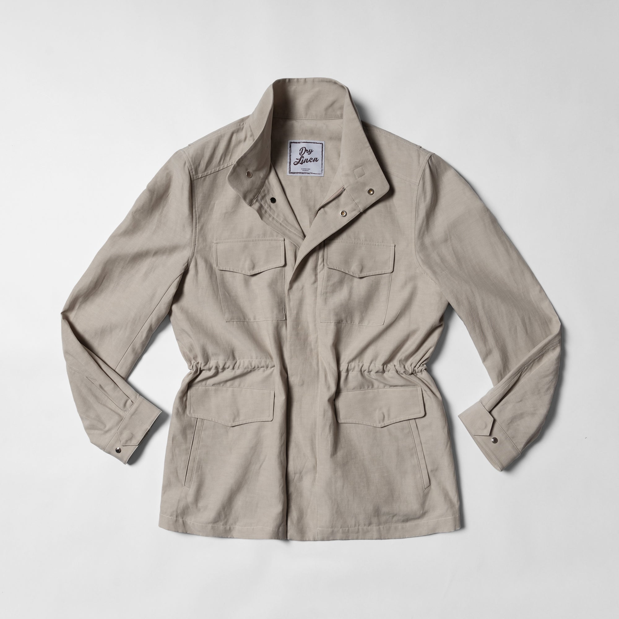 Light Khaki Tencel Linen Cotton M65 Jacket