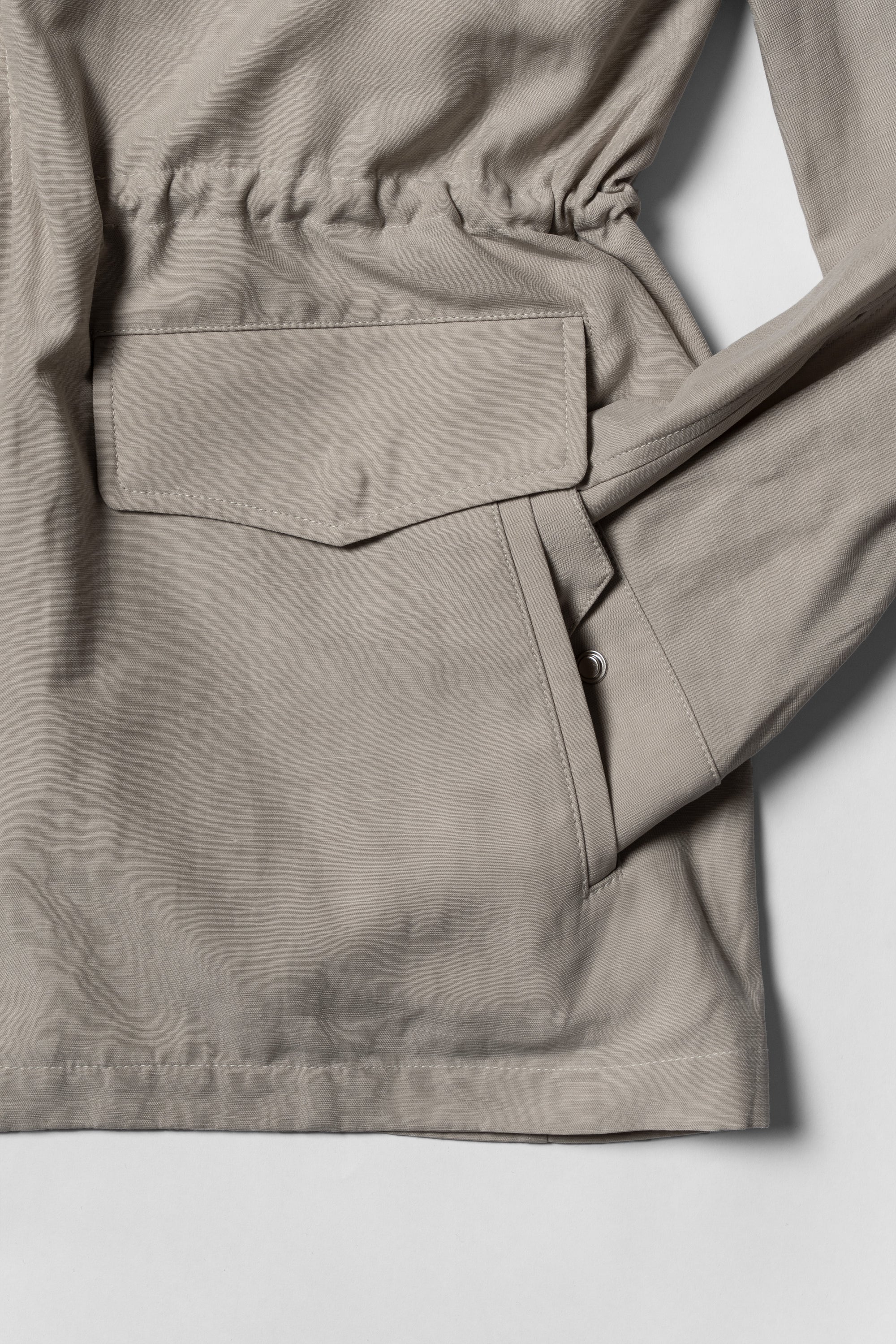 Light Khaki Tencel Linen Cotton M65 Jacket