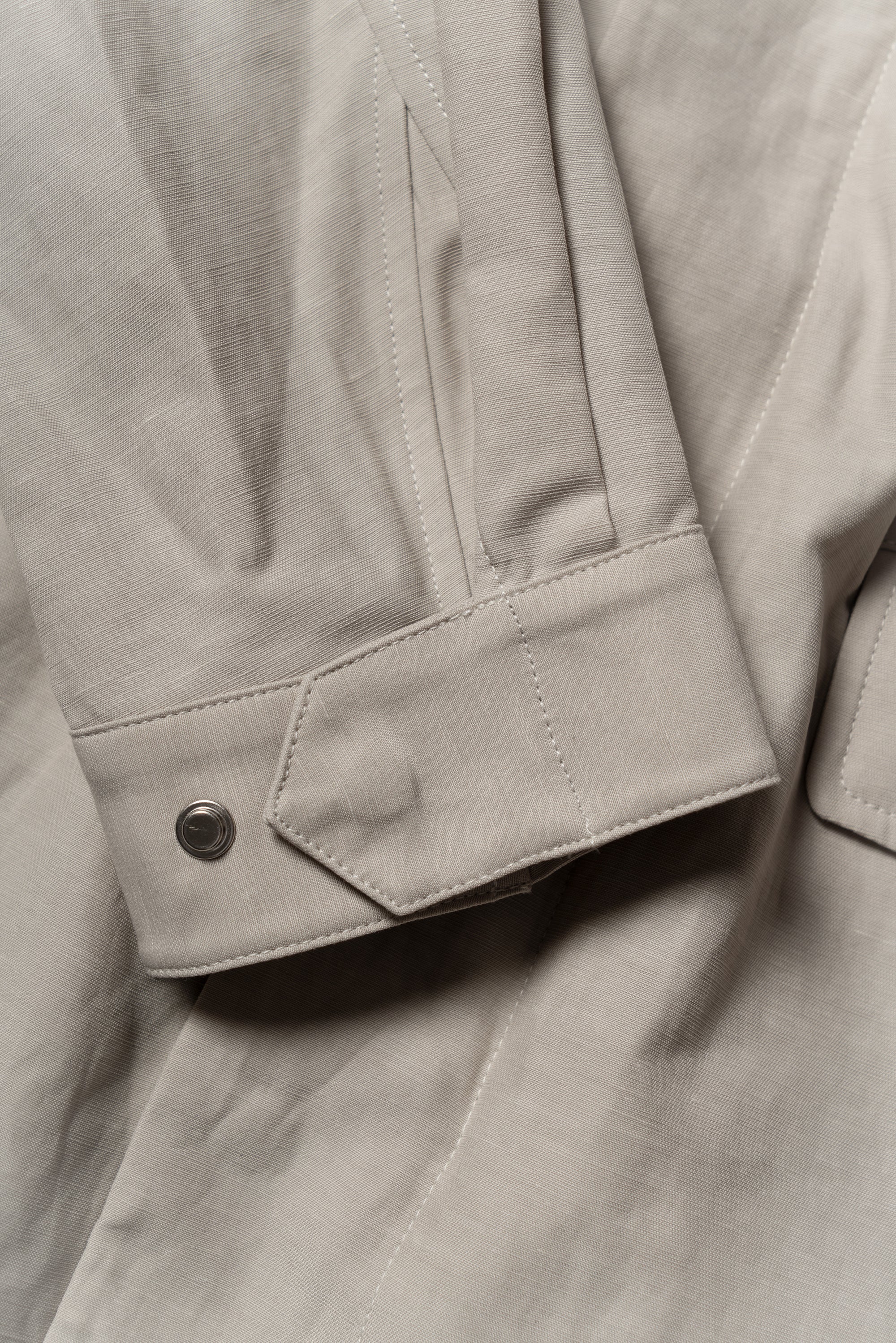 Light Khaki Tencel Linen Cotton M65 Jacket
