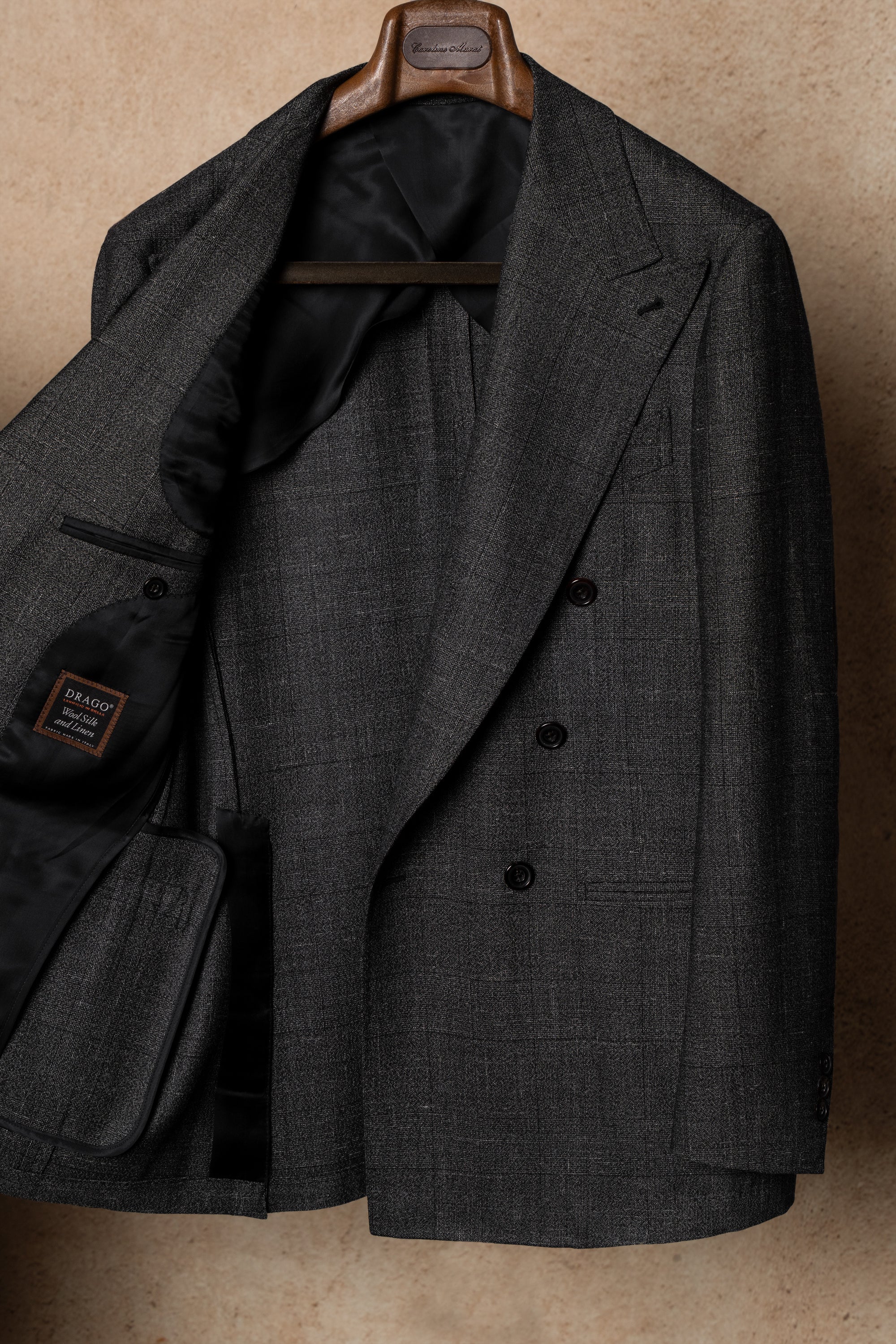 MTO Grey Melange Glen Check Suit #328