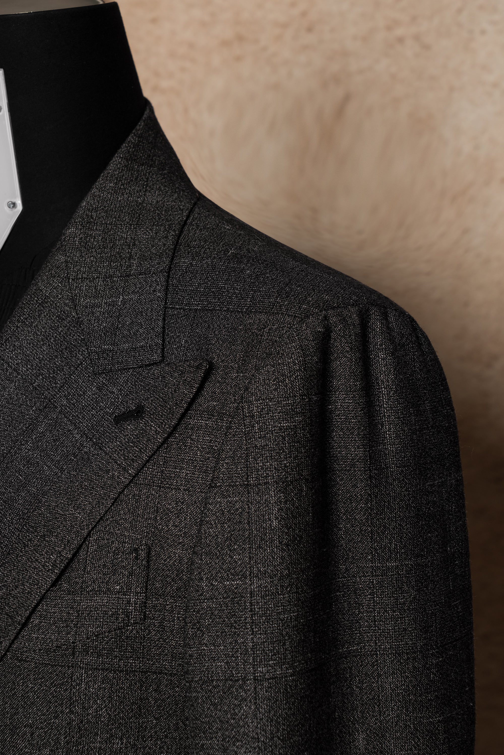 MTO Grey Melange Glen Check Suit #328