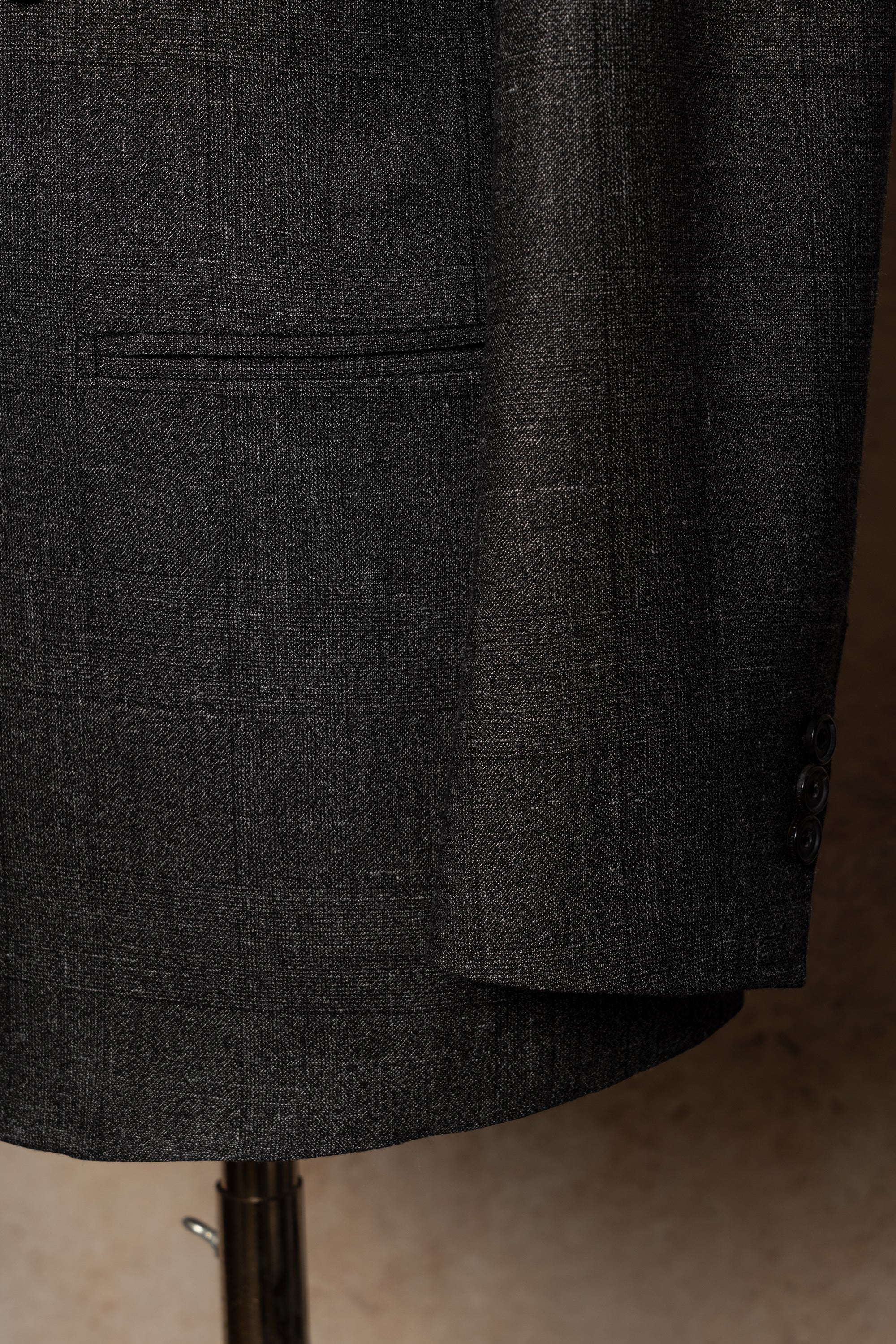 MTO Grey Melange Glen Check Suit #328