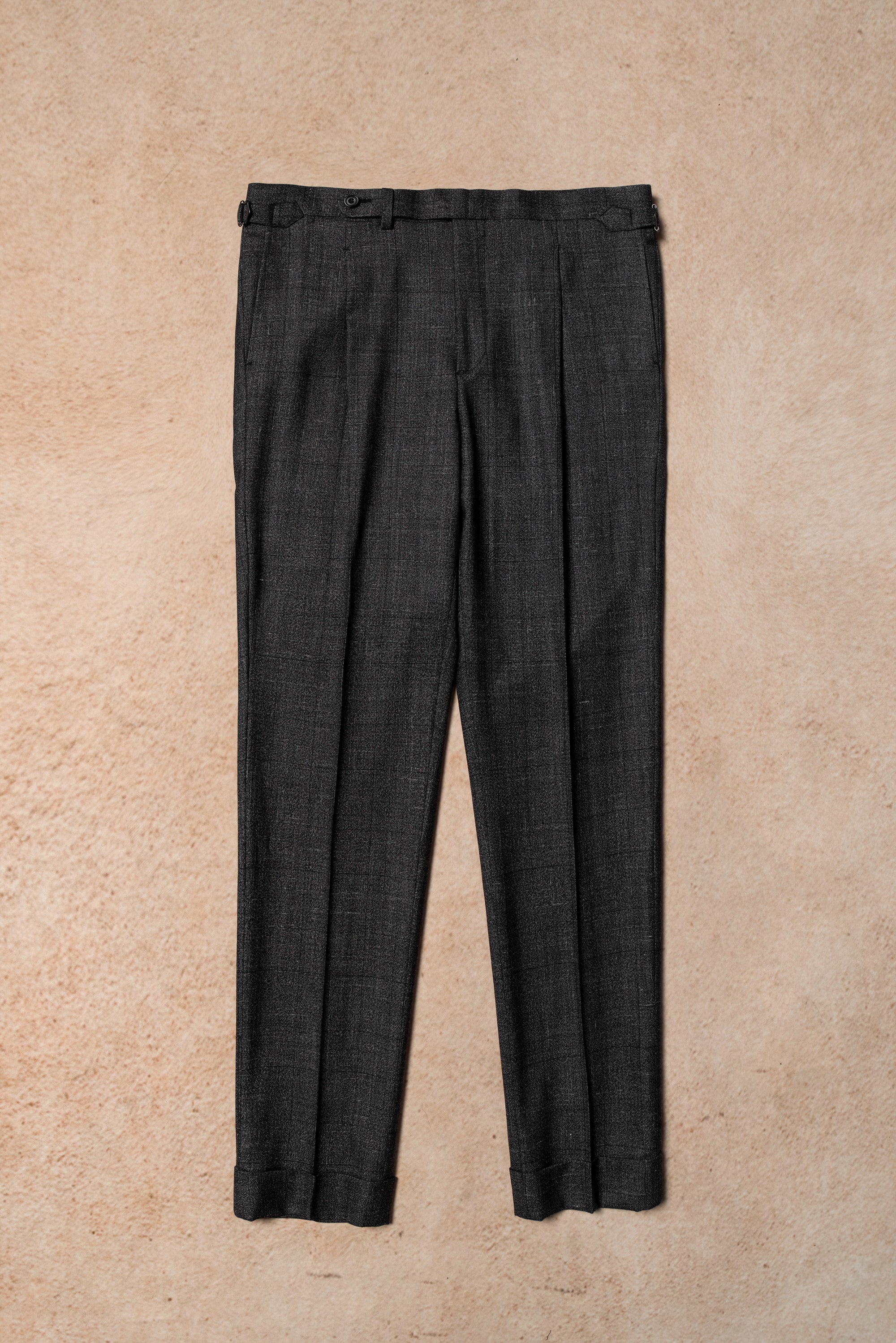 MTO Grey Melange Glen Check Suit #328