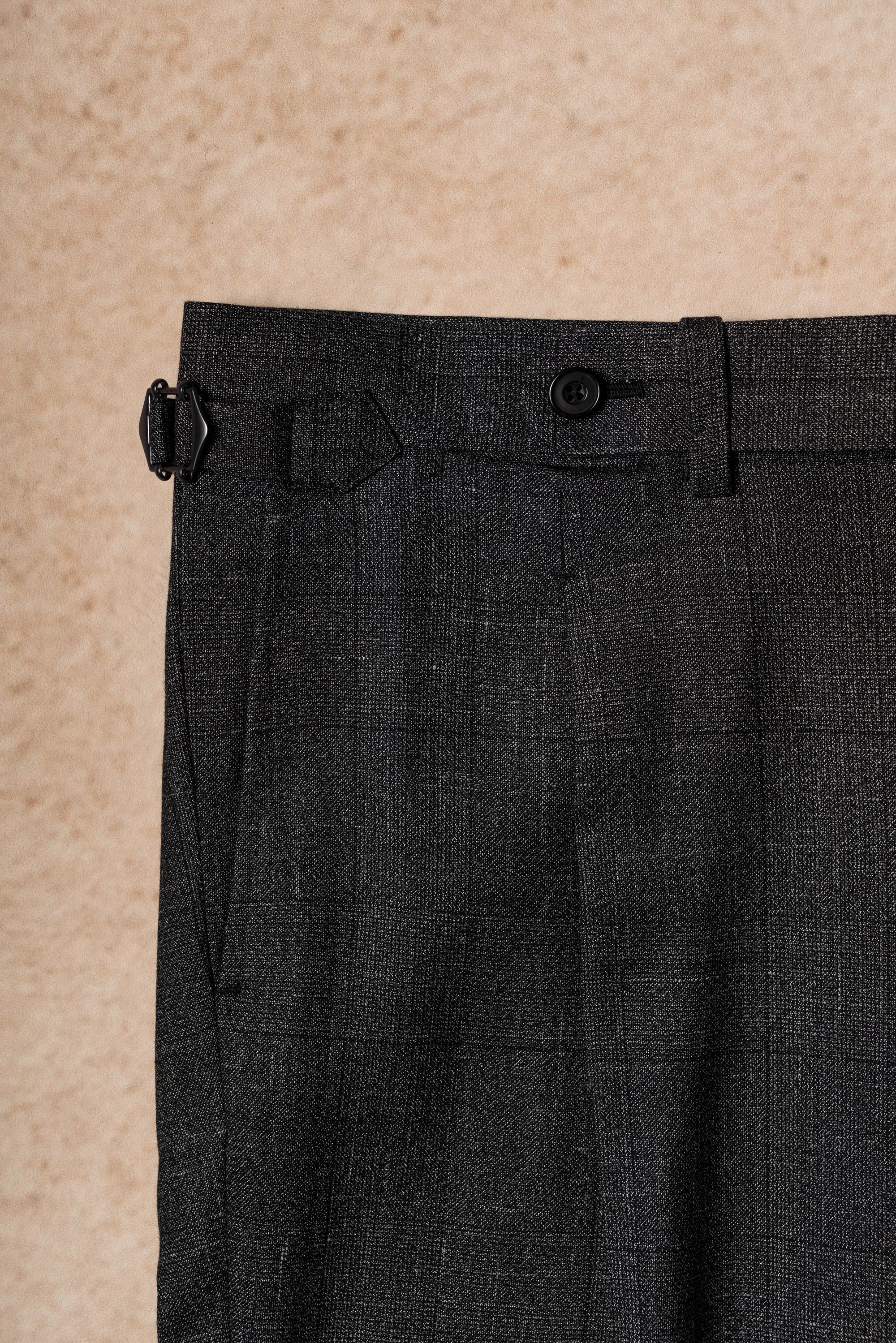 MTO Grey Melange Glen Check Suit #328