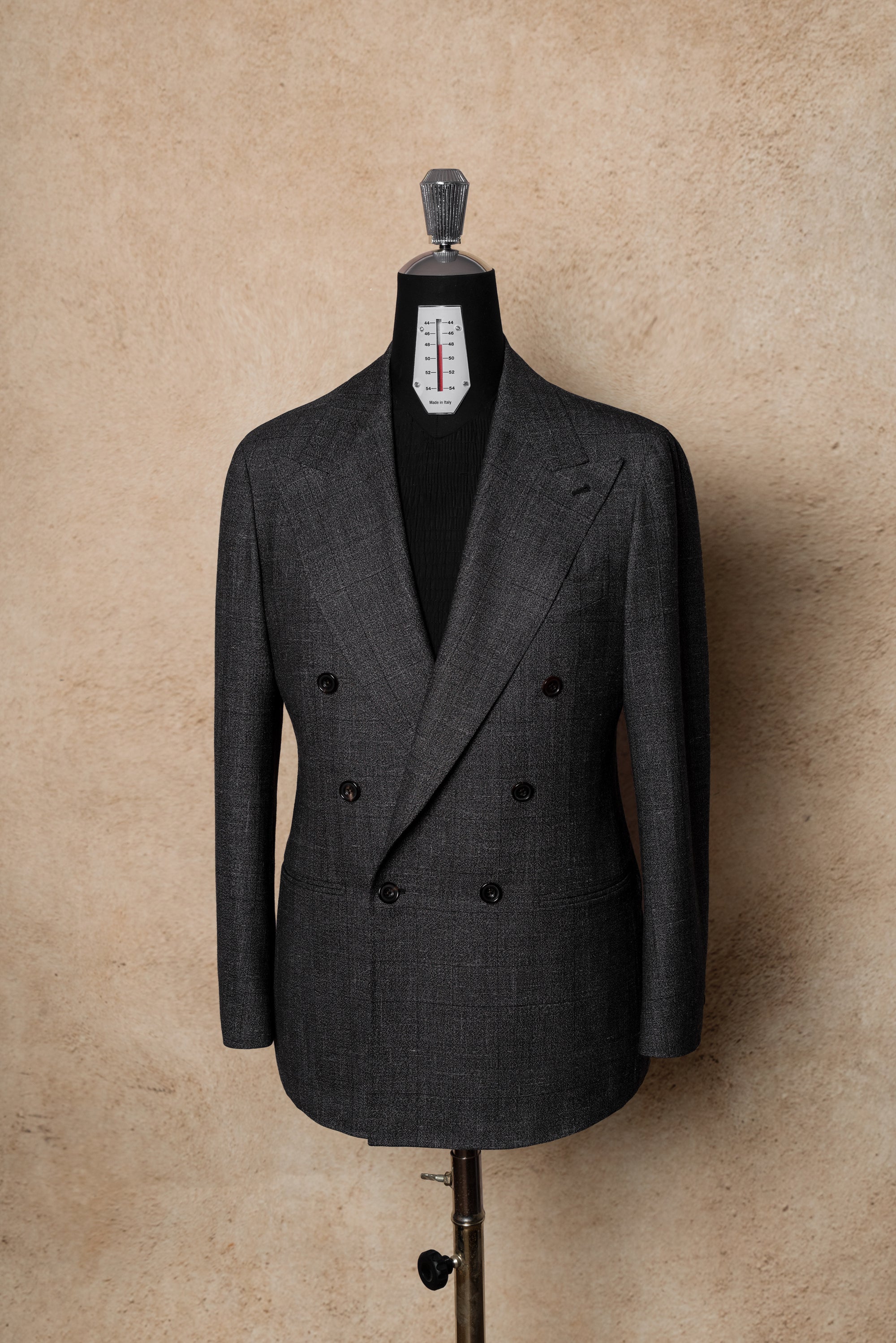 MTO Grey Melange Glen Check Suit #328
