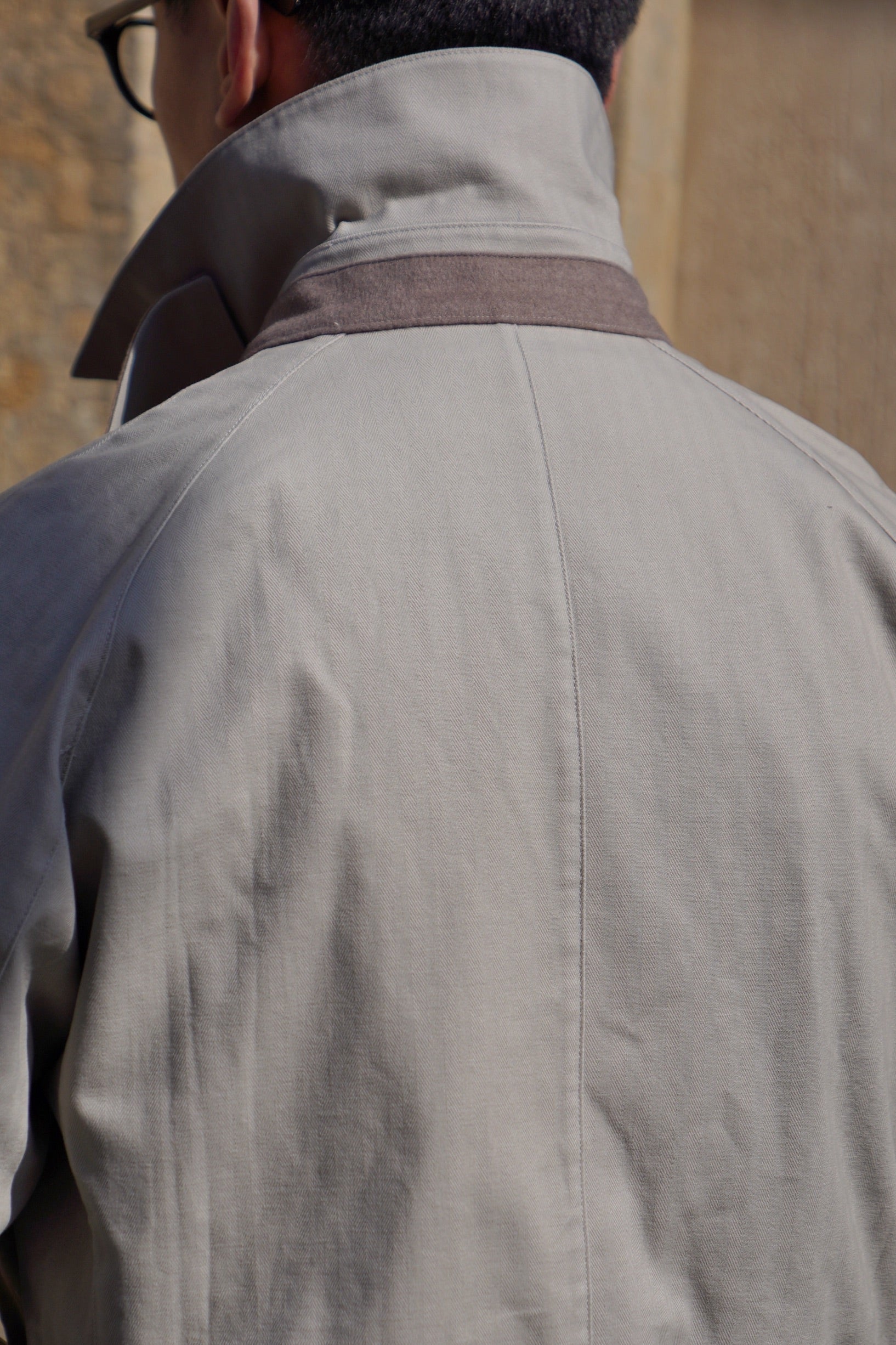 Stone Herringbone Cotton Hunting Jacket