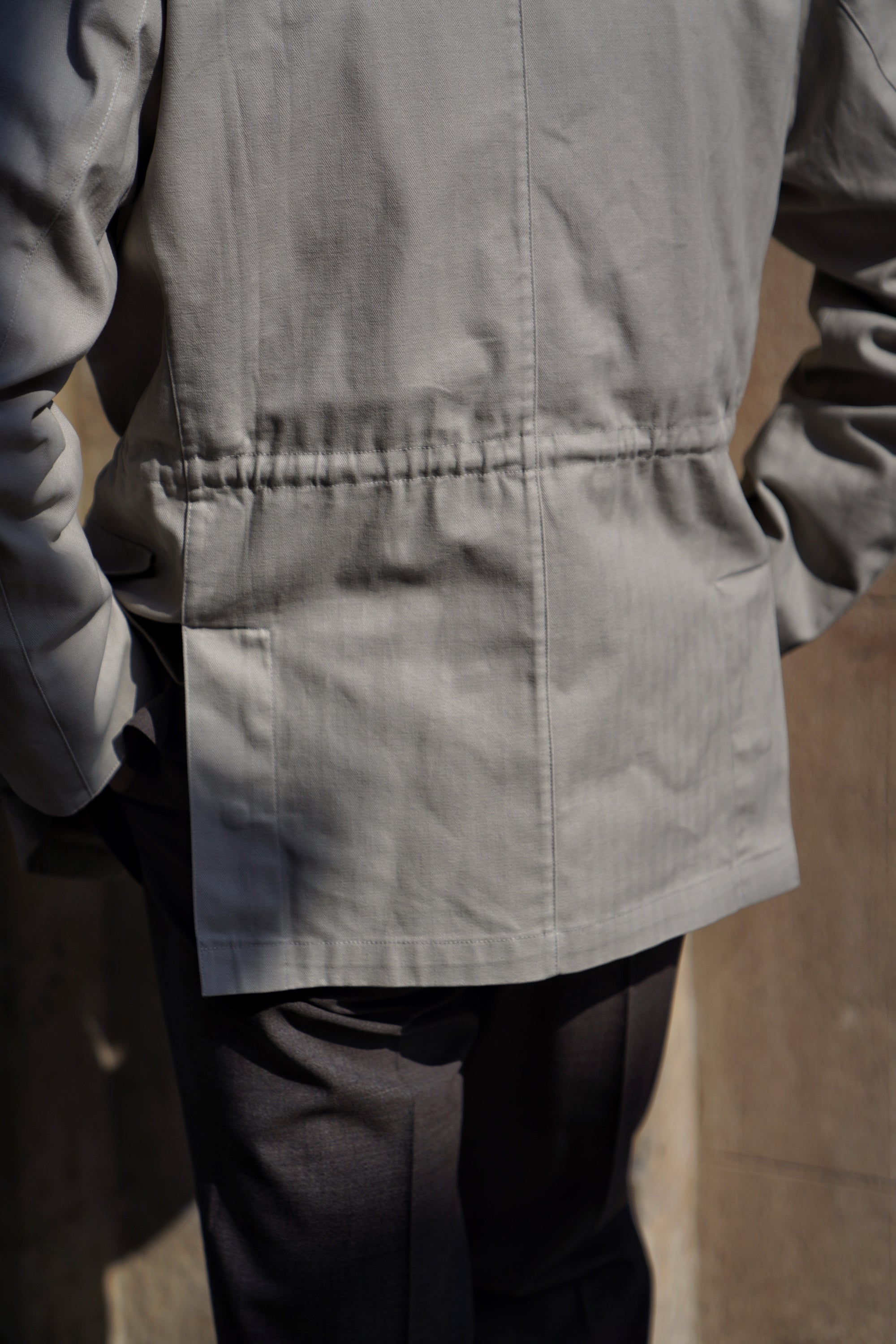 Stone Herringbone Cotton Hunting Jacket