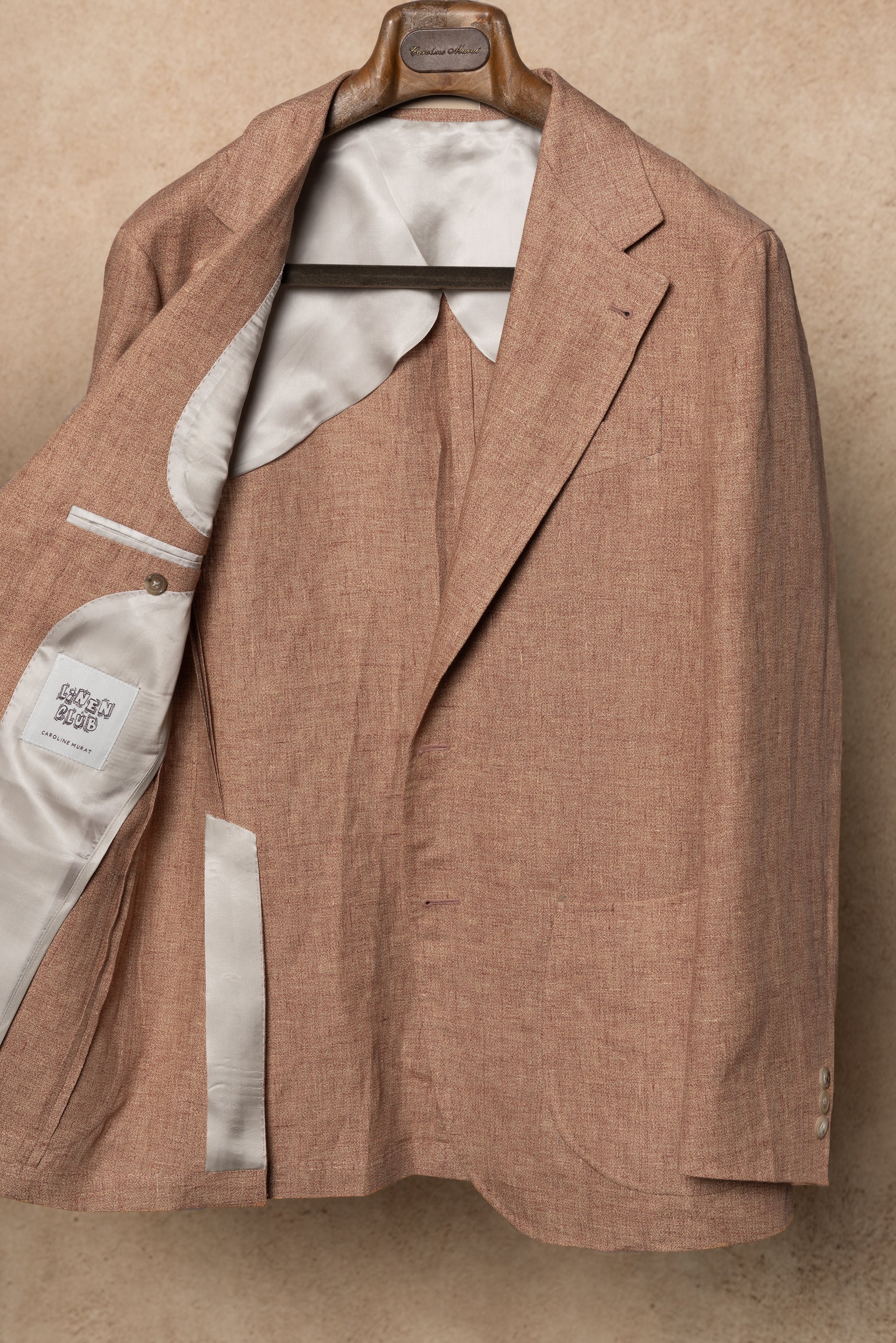 Tangerine Melange Linen Jacket #363