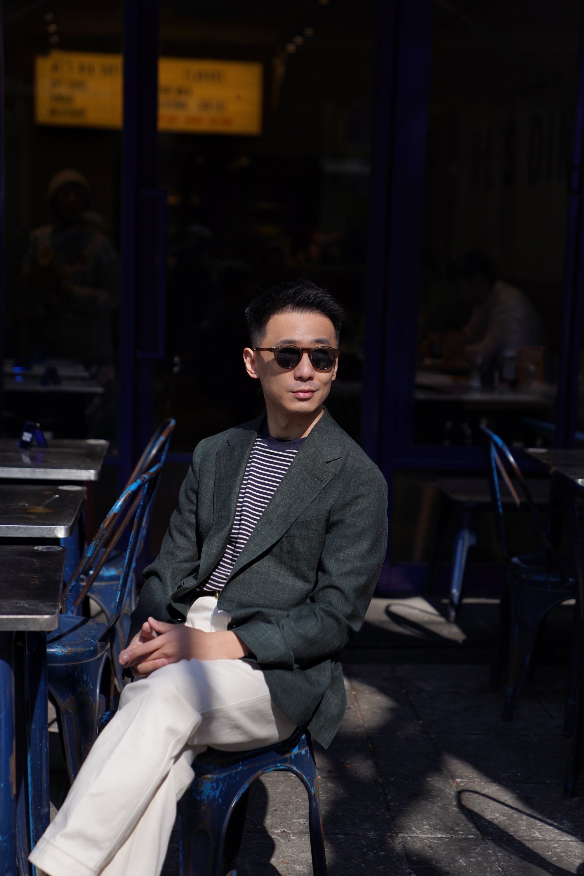MTO Dark Green Wool Silk Linen Jacket