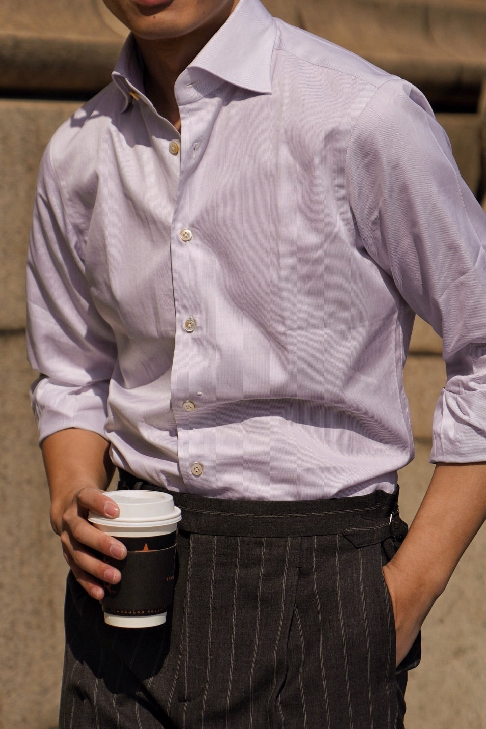 MTO Hand-stitched Stripe Shirt #30 #37