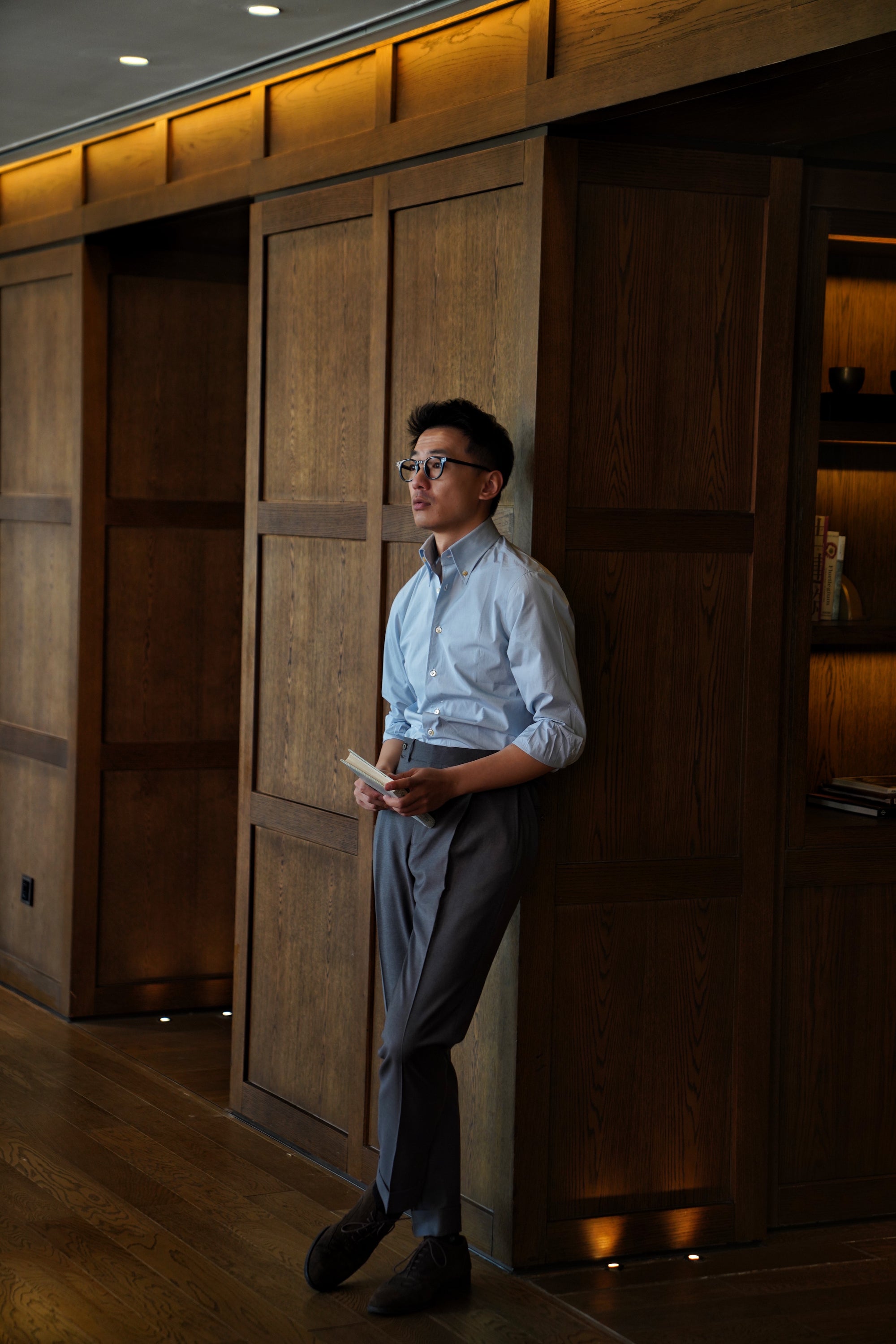 MTO Hand-stitched Pale Blue Stripe Shirt