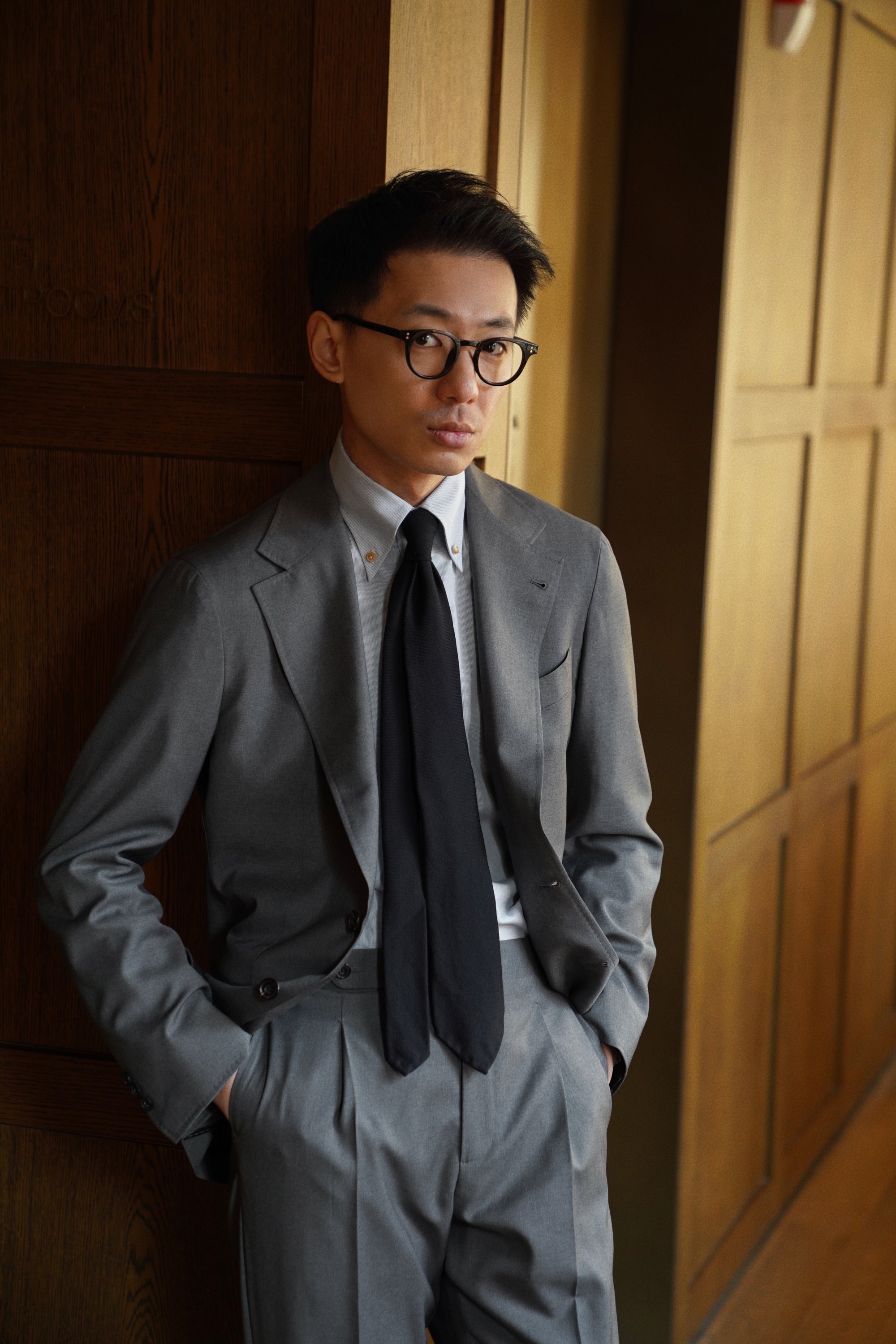 MTO Hand-stitched Pale Blue Stripe Shirt