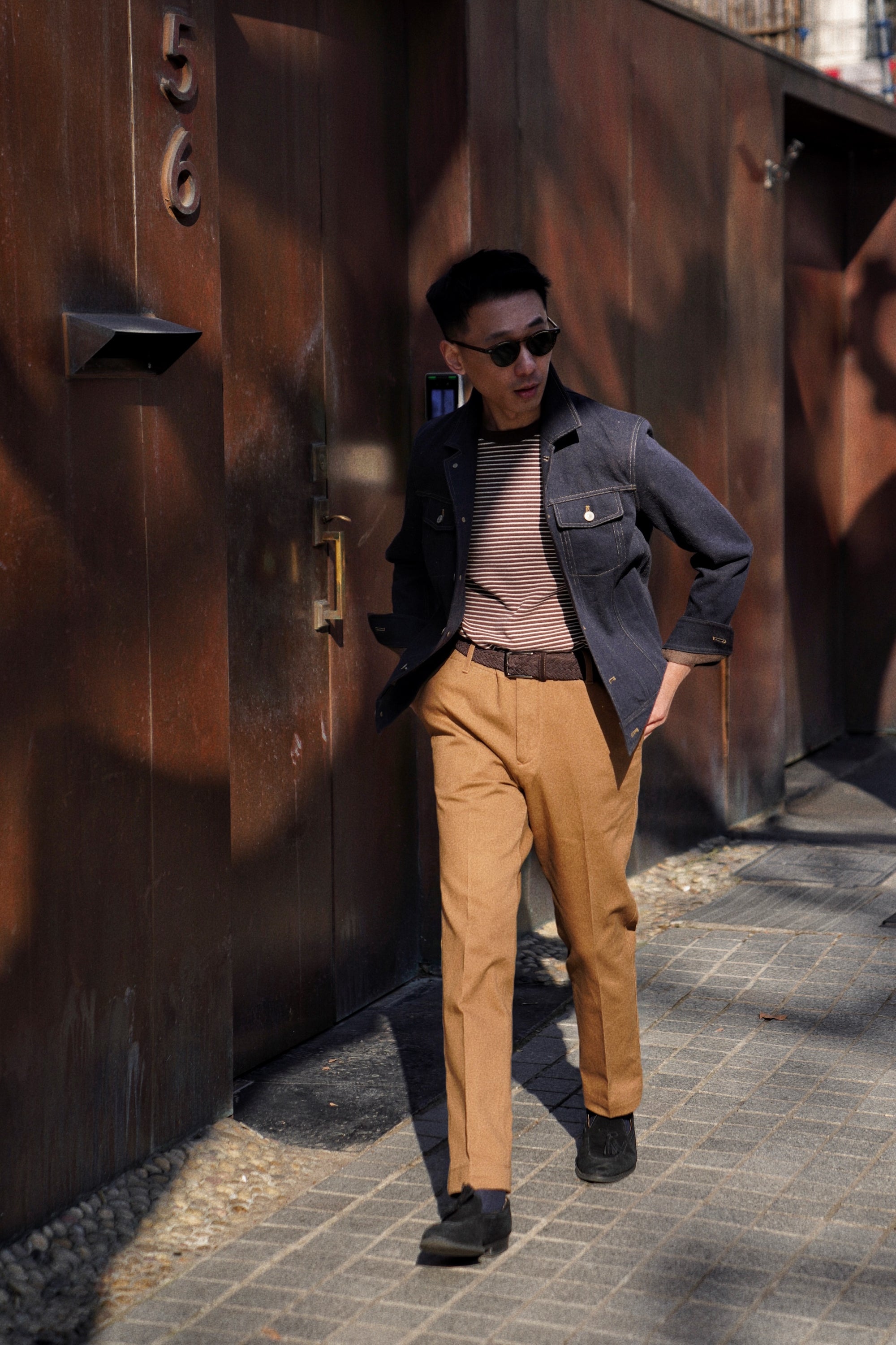 Denim Cotton Linen Blouson Jacket