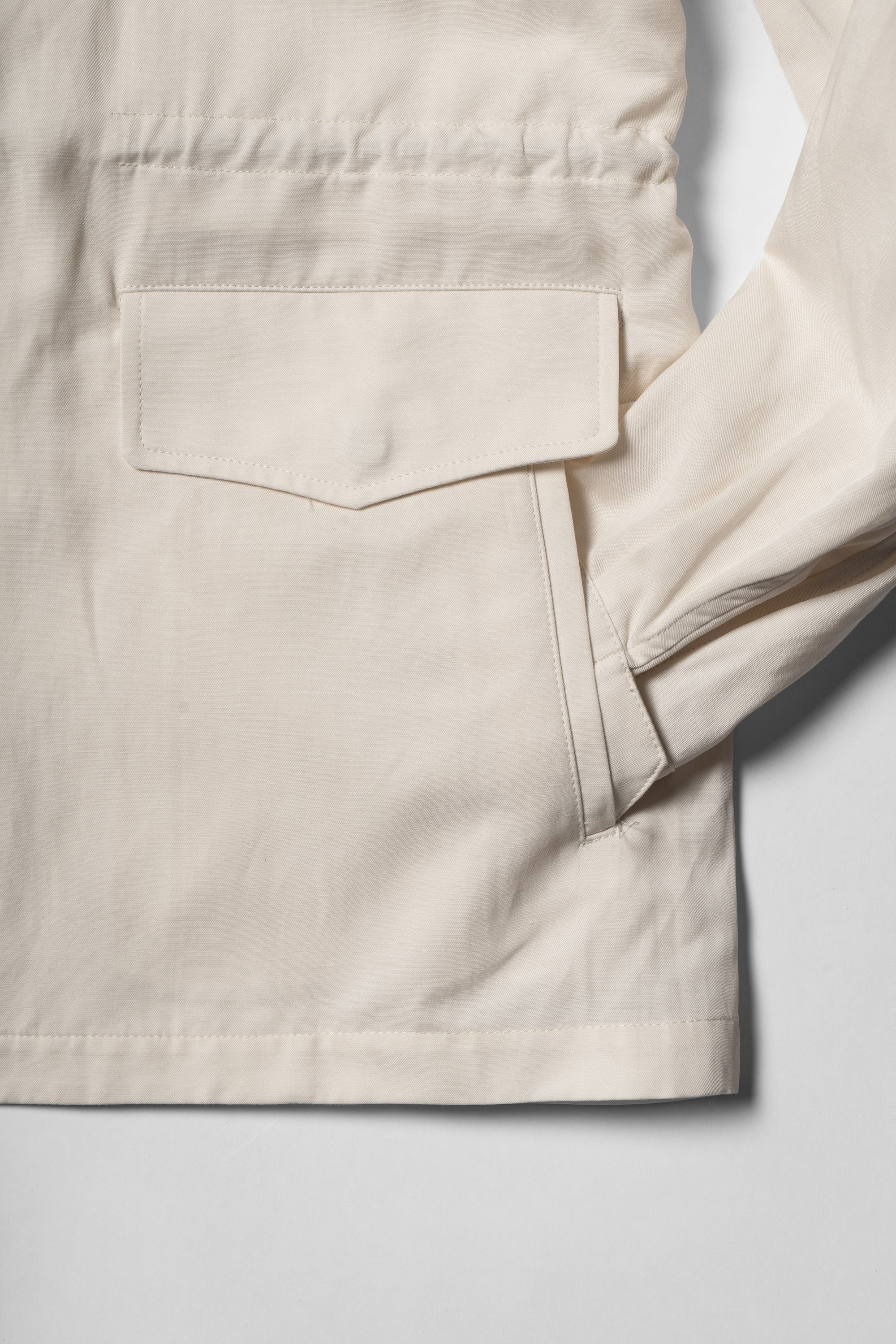 Ivory Tencel Linen Cotton M65 Jacket