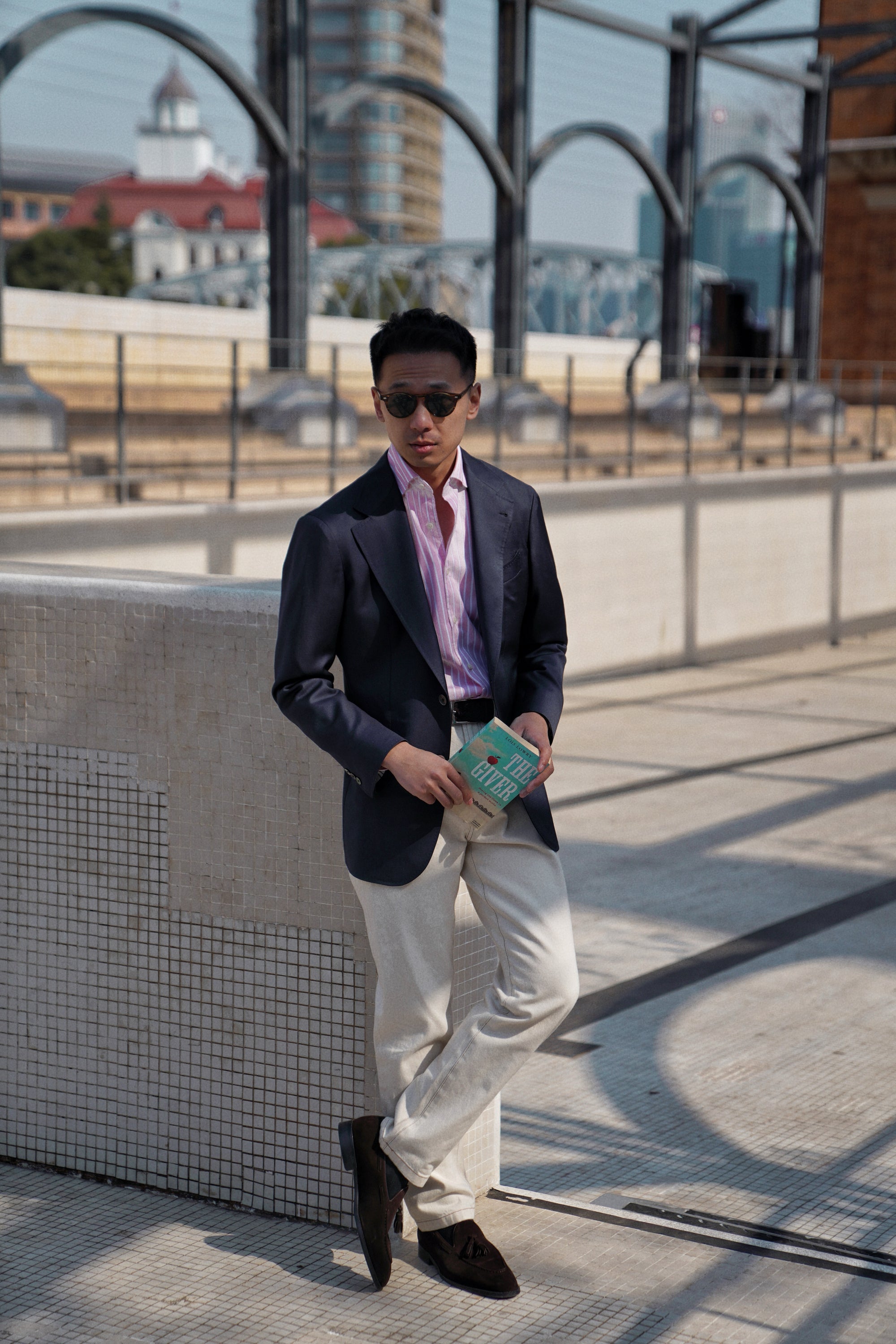MTO Open Weave Cotton Stripe Shirt