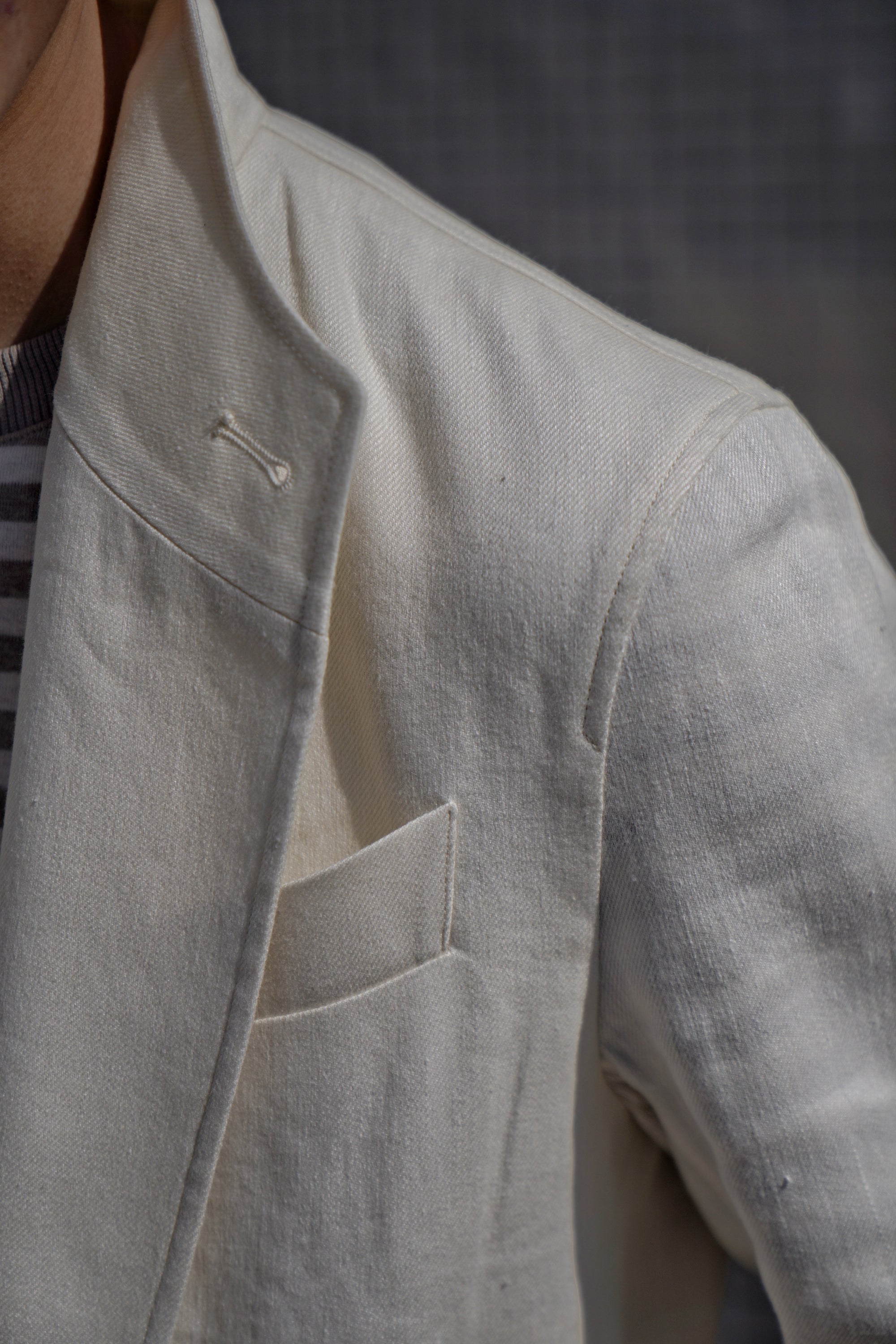 Beige Linen Wool Teba Jacket