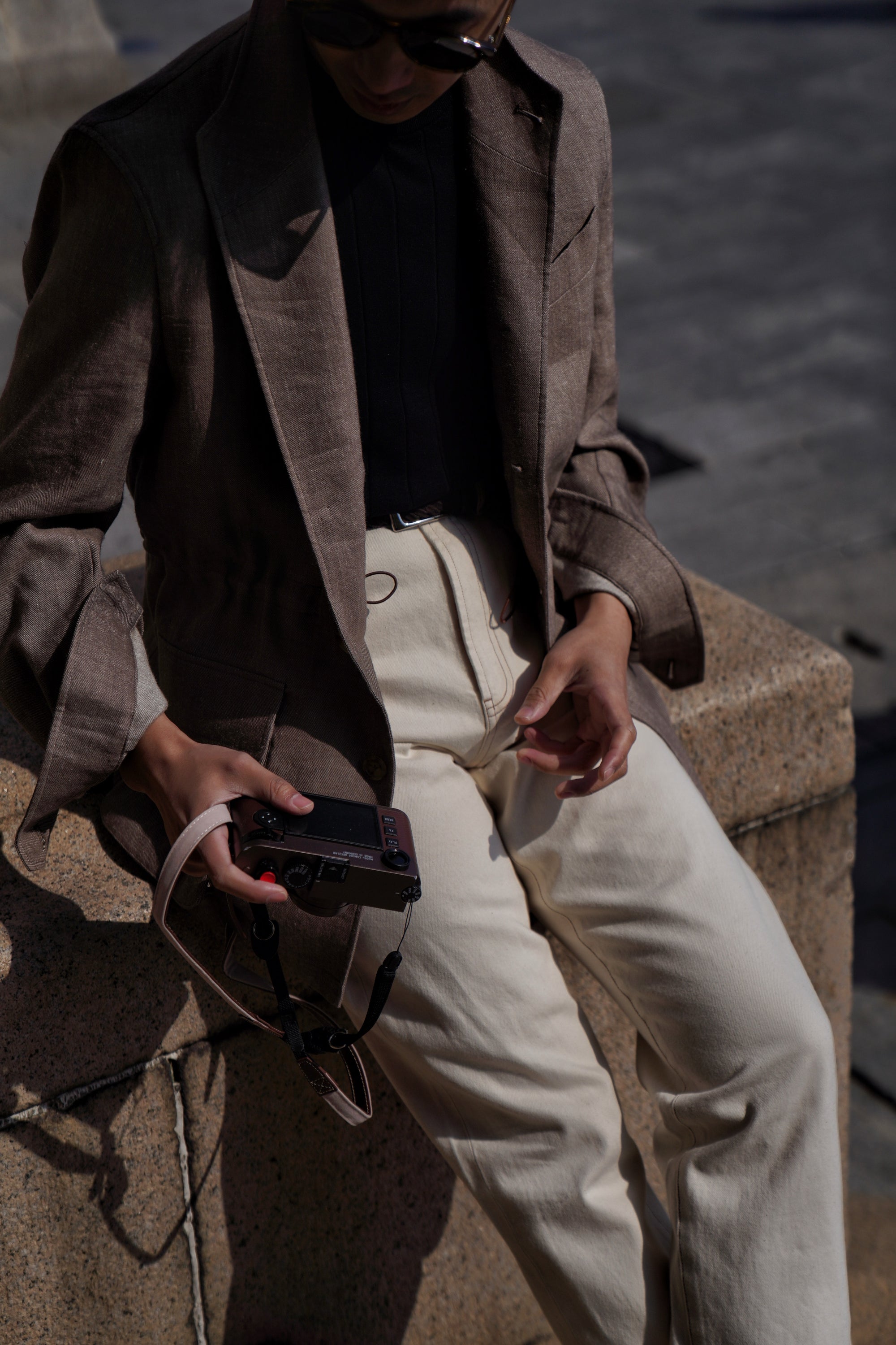 Brown Linen Wool Teba Jacket