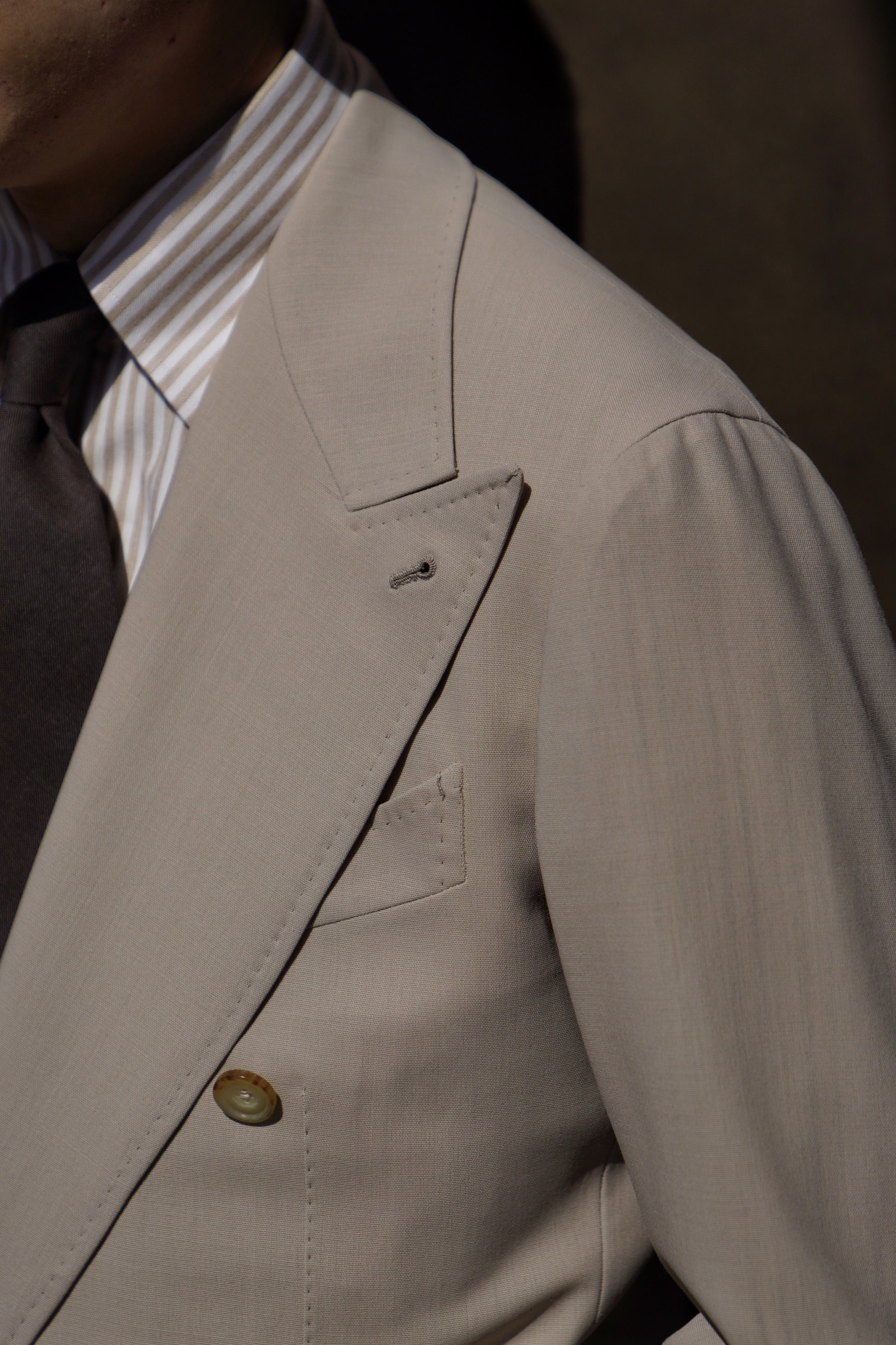 Khaki Hightwist Wool Suit #333