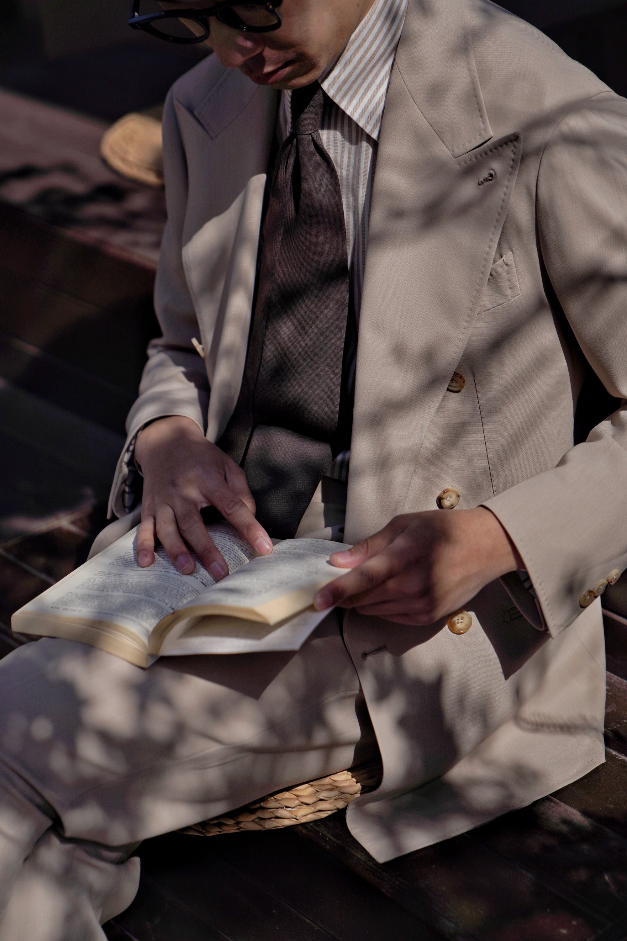 Khaki Hightwist Wool Suit #333