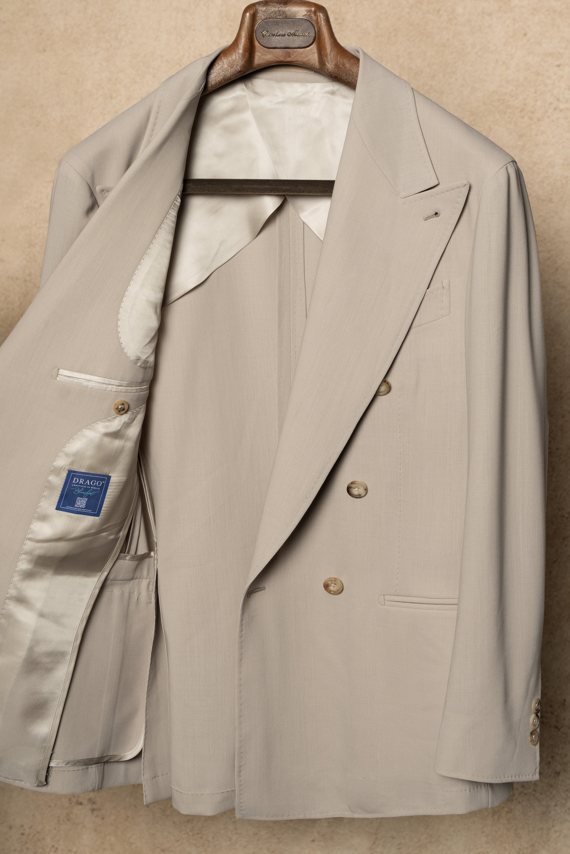 Khaki Hightwist Wool Suit #333