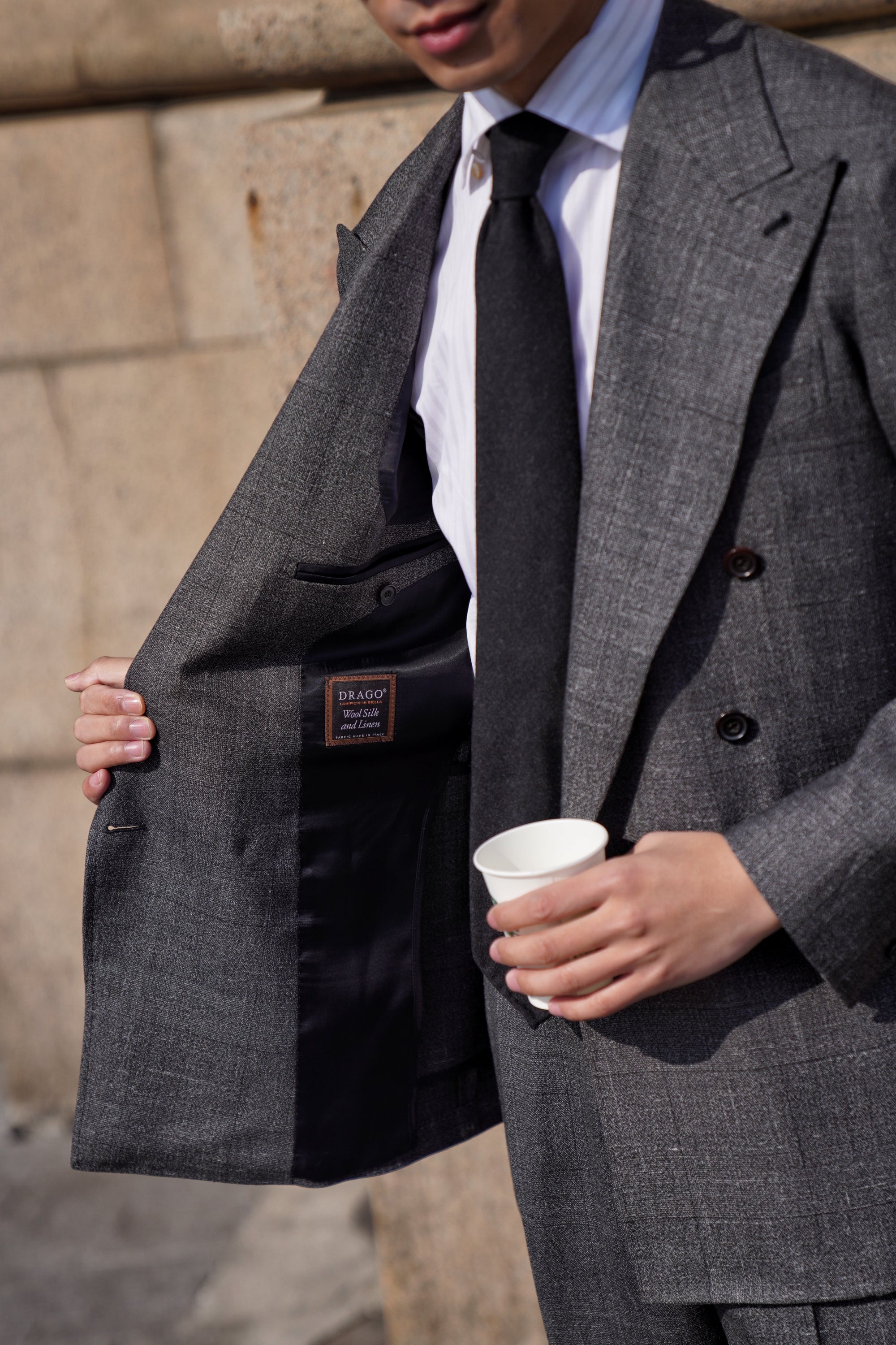 MTO Grey Melange Glen Check Suit #328